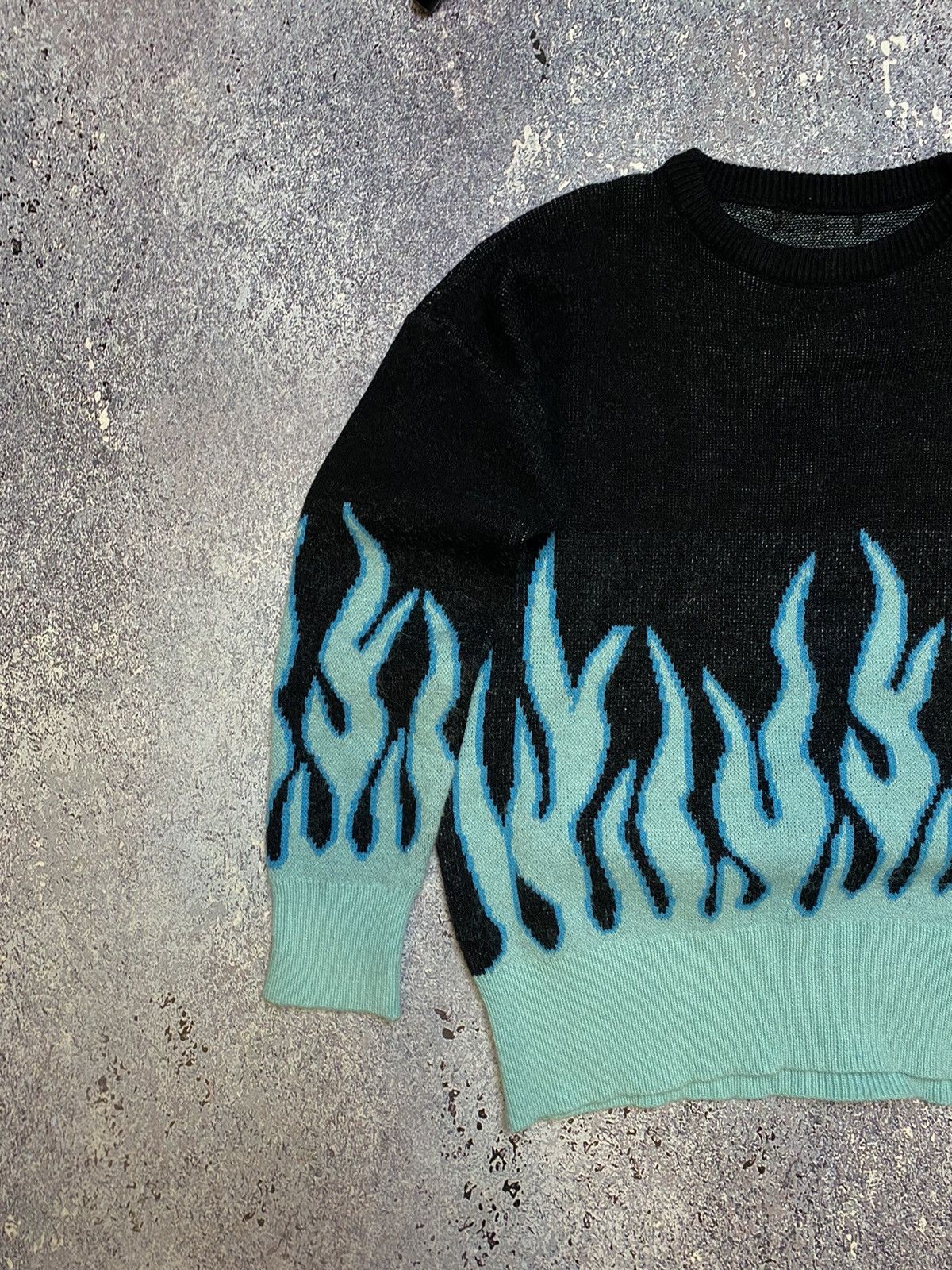 Japanese Brand 💥CRAZY Y2K FLAME KNIT SWEATER Size US S / EU 44-46 / 1 - 4 Thumbnail