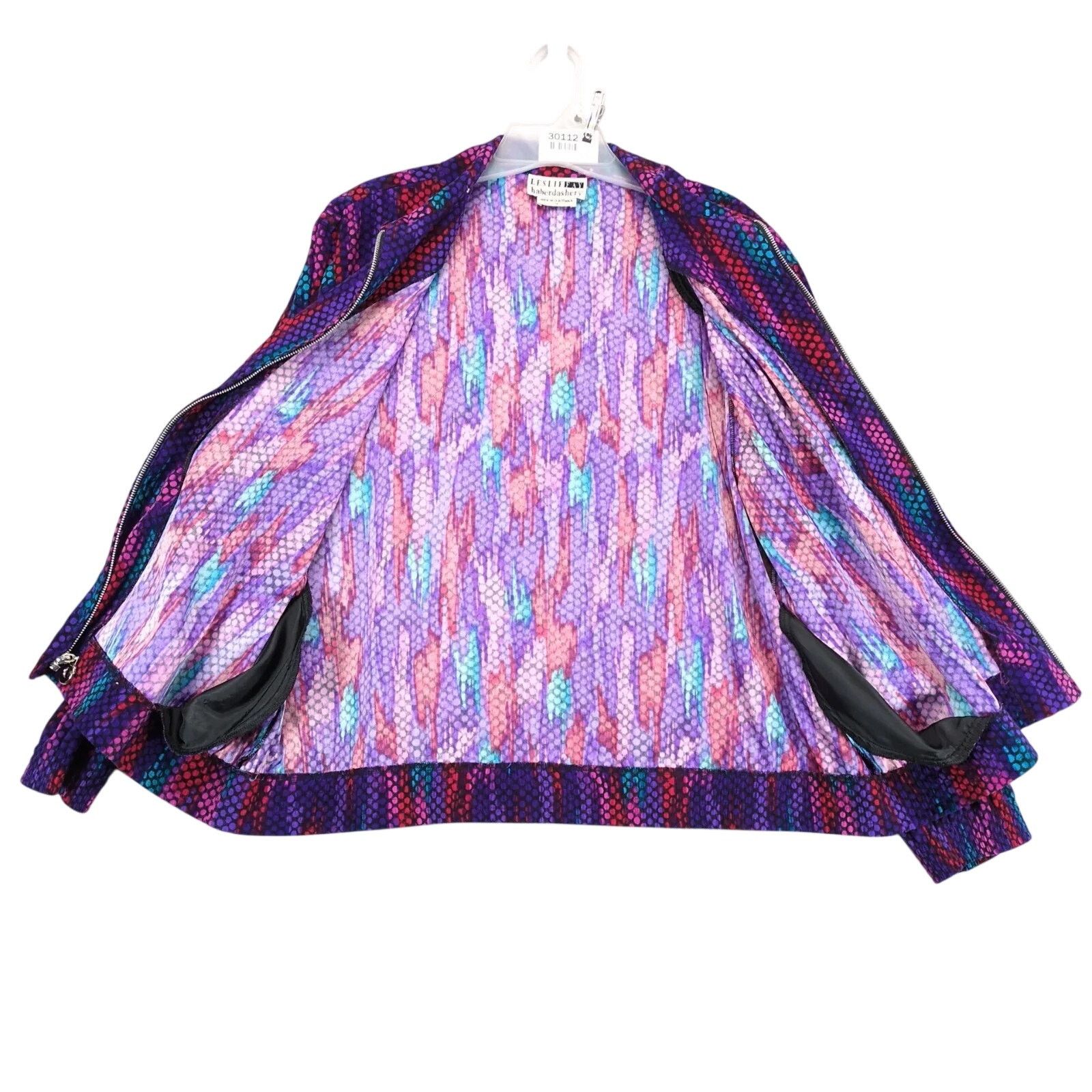 Vintage Leslie Fay Haberdashery Multi Dots Full-Zip 90s Jacket Sz 14 Size XL / US 12-14 / IT 48-50 - 3 Thumbnail