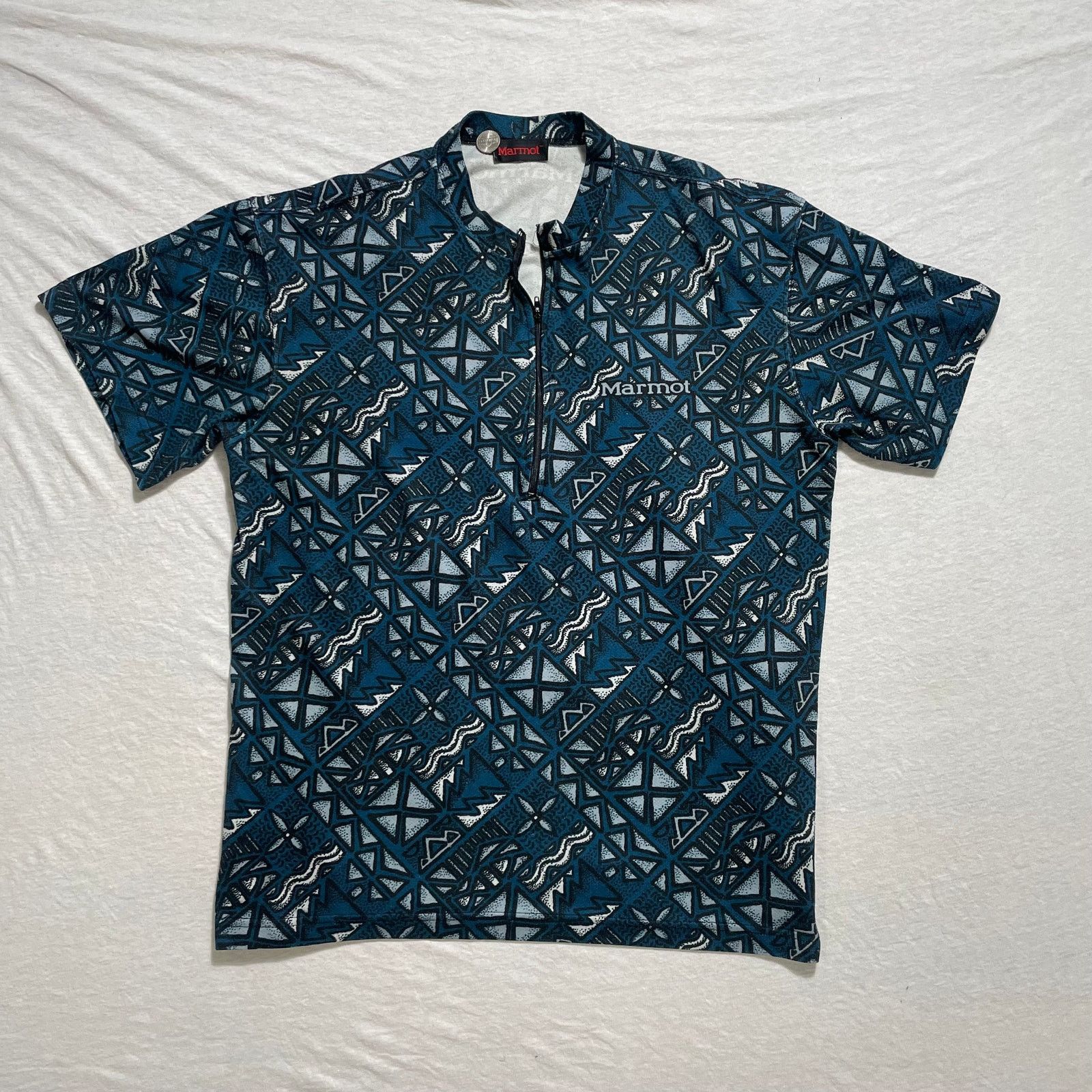 Marmot Marmot Quarter Zip Blue Long Sleeve Pullover USA Size (M/L) Size US M / EU 48-50 / 2 - 2 Thumbnail