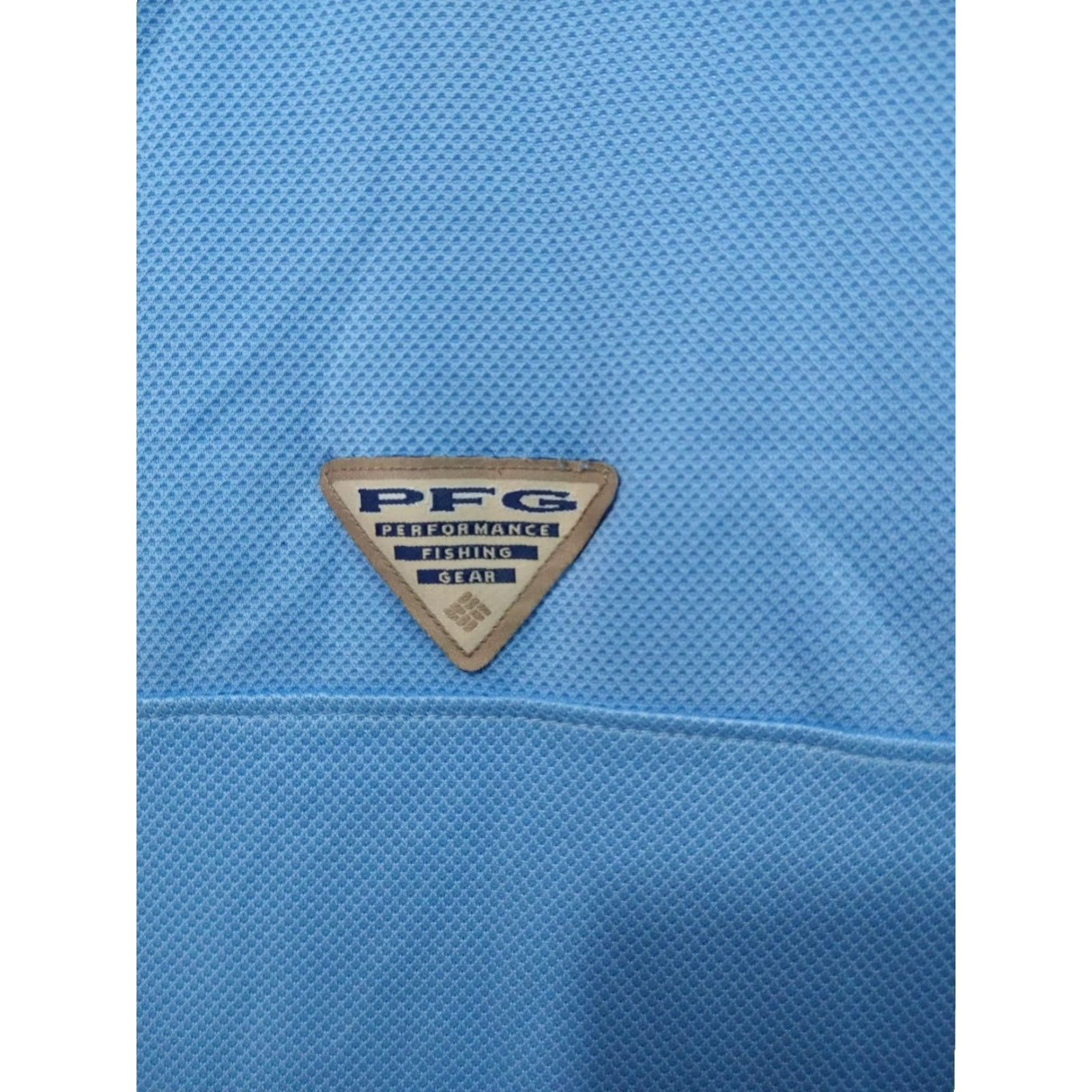 Vintage Columbia Polo Shirt Mens XL Blue Short Sleeve PFG Fishing Breathable All Seasons Vented Solid Pattern Decade: 90s? No, but keep. Size US XL / EU 56 / 4 - 7 Thumbnail