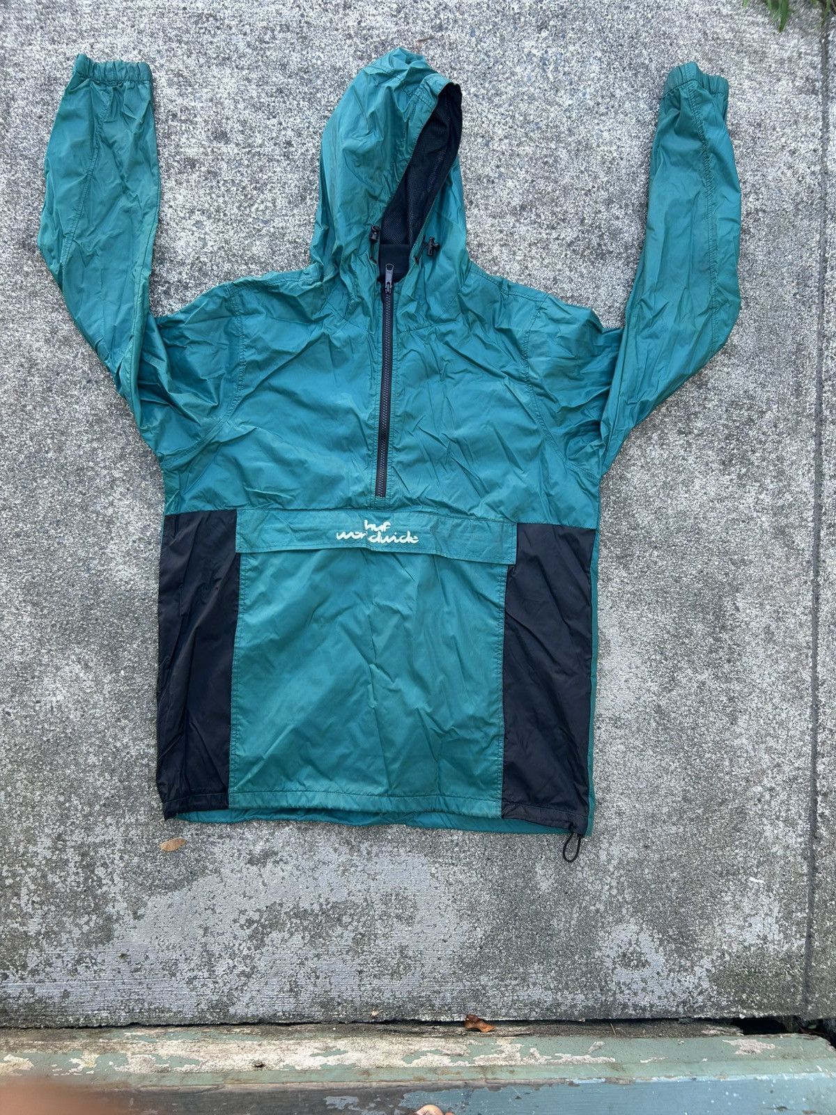 Huf HUF Chemistry Marina Blue Half Zip Anorak Jacket Size US L / EU 52-54 / 3 - 1 Thumbnail
