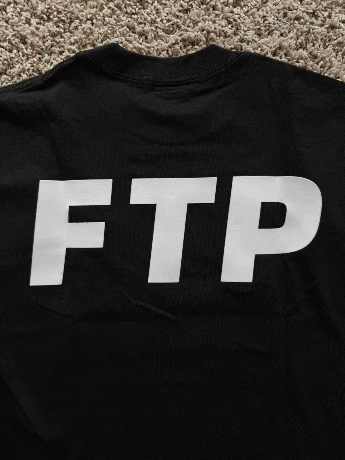 Fuck The Population FTP Flocked Logo Tee Black Size US M / EU 48-50 / 2 - 7 Thumbnail