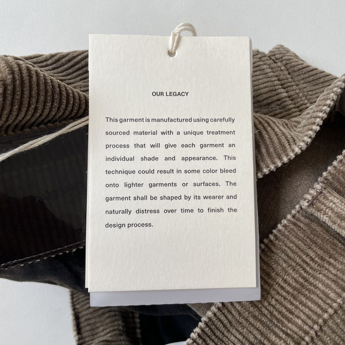 Our Legacy S/S 24 Enzyme Cord ‘Joiner Trousers’ Size US 32 / EU 48 - 6 Thumbnail