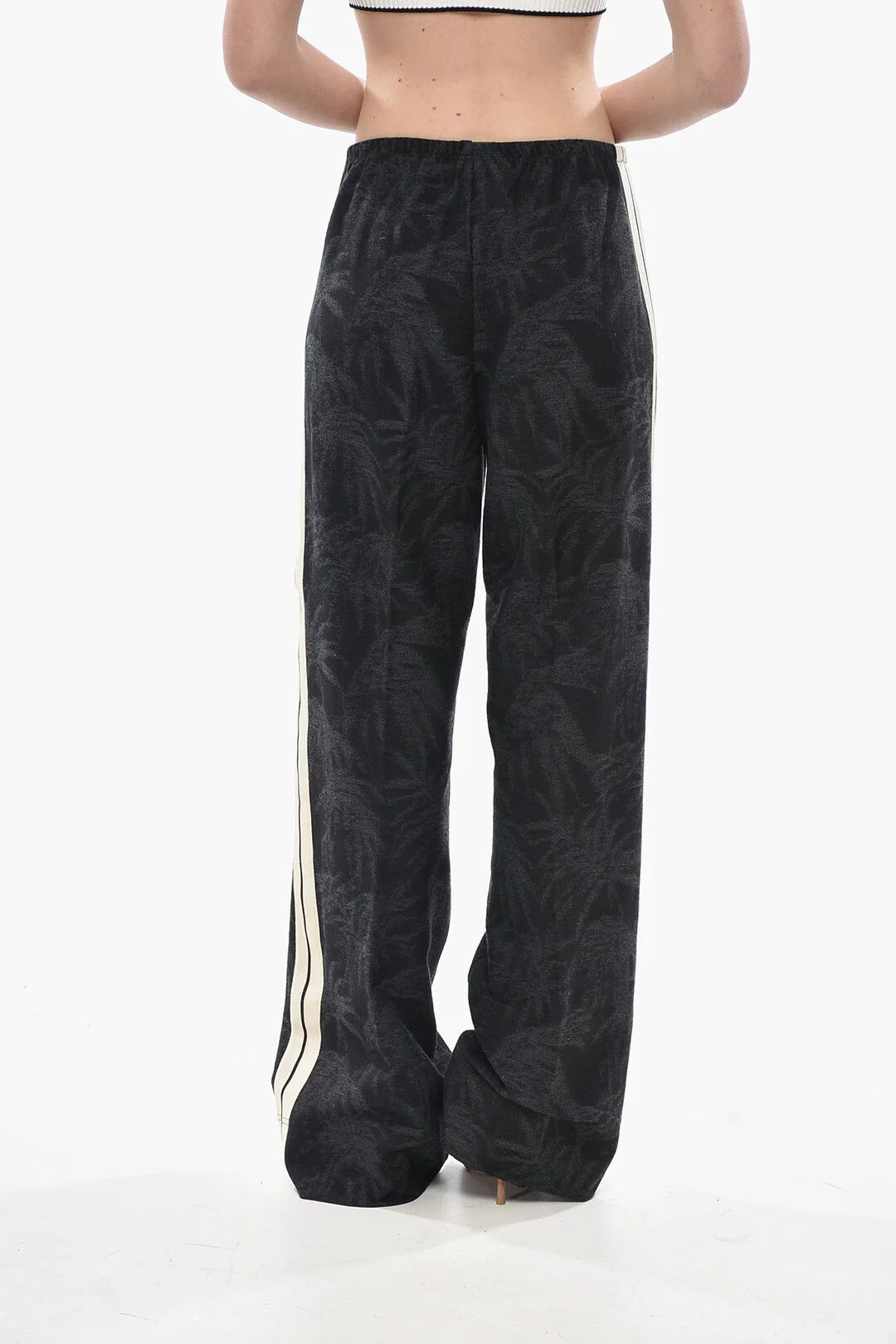 Palm Angels og1mm0326 Jacquard Loose Fit Track Pant in Grey Size 32" / US 10 / IT 46 - 2 Thumbnail