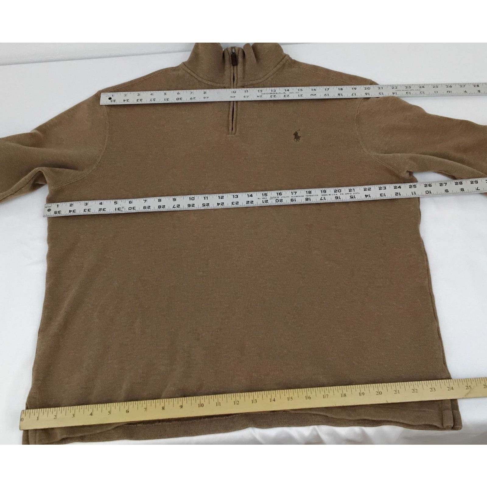 Polo Ralph Lauren Polo Ralph Lauren 1/4 Zip Sweater Men's XL Brown Vintage Size US XL / EU 56 / 4 - 7 Thumbnail