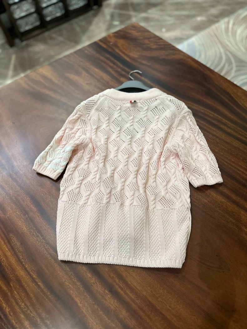 Thom Browne Thom Browne Pink short-sleeve knit Size S / US 4 / IT 40 - 5 Thumbnail