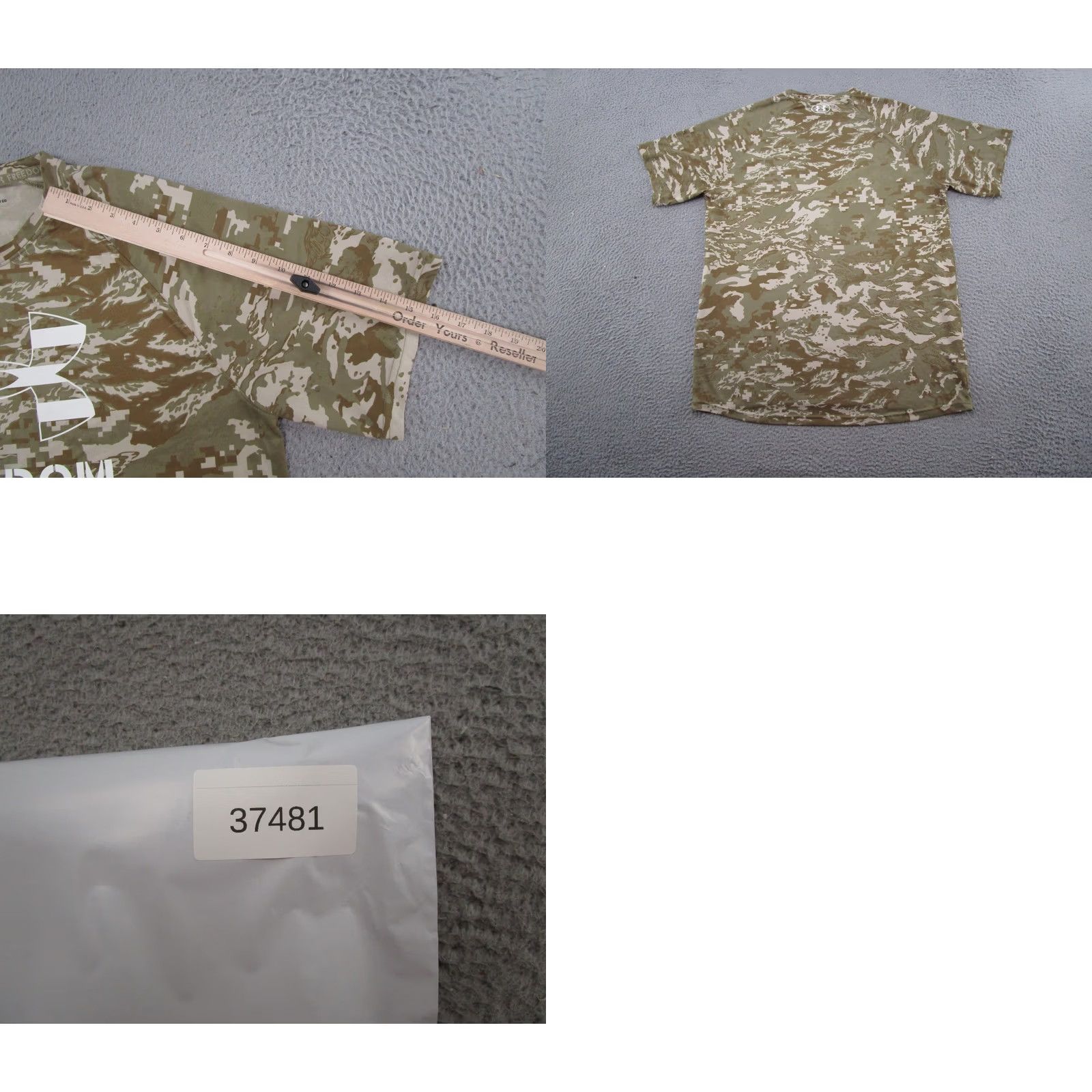Under Armour Under Armour Freedom Camo Short Sleeve Shirt Mens XL Activewear Military Camouflage Logo Breathable T-Shirt 2020s Mens Size US XL / EU 56 / 4 - 8 Thumbnail