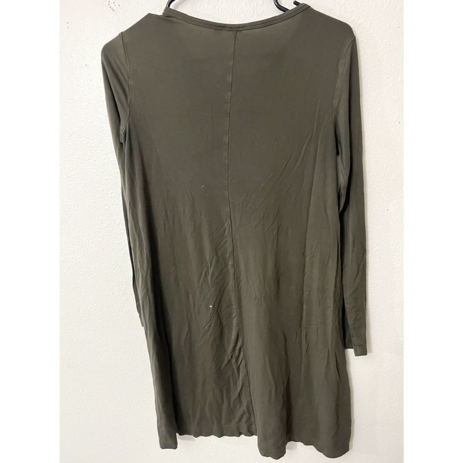 Gap Gap Dress Women Shirt Dress Petites S Green Knee Length 3/4 Sleeve Casual Shift Dress Size S / US 4 / IT 40 - 2 Thumbnail