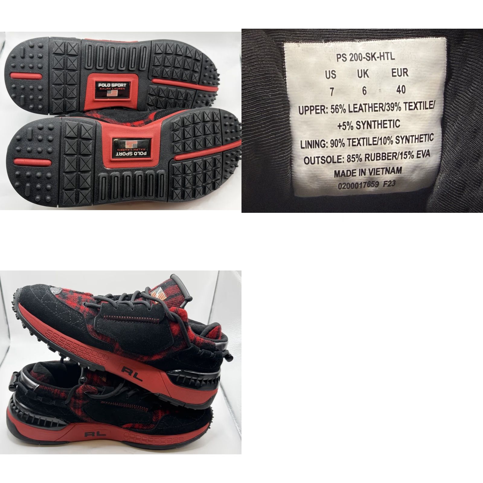 Polo Ralph Lauren Polo Ralph Lauren PS200 Black Red Limited Plaid Twill Edition Sneaker Men's Size 7 Walking Casual Athletic Size US S / EU 44-46 / 1 - 8 Thumbnail