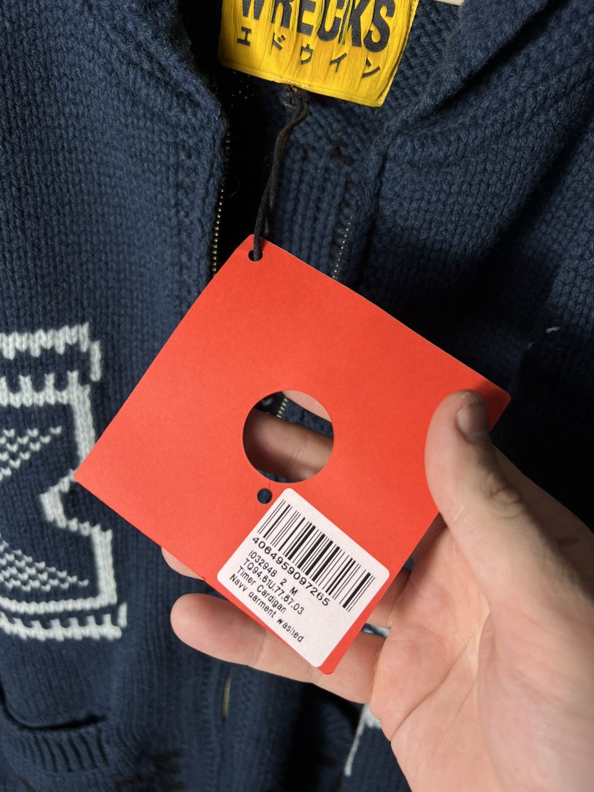 Edwin NWT Edwin x Klasse Wrecks Timer Cardigan Navy Size M Y2K Size US M / EU 48-50 / 2 - 11 Thumbnail