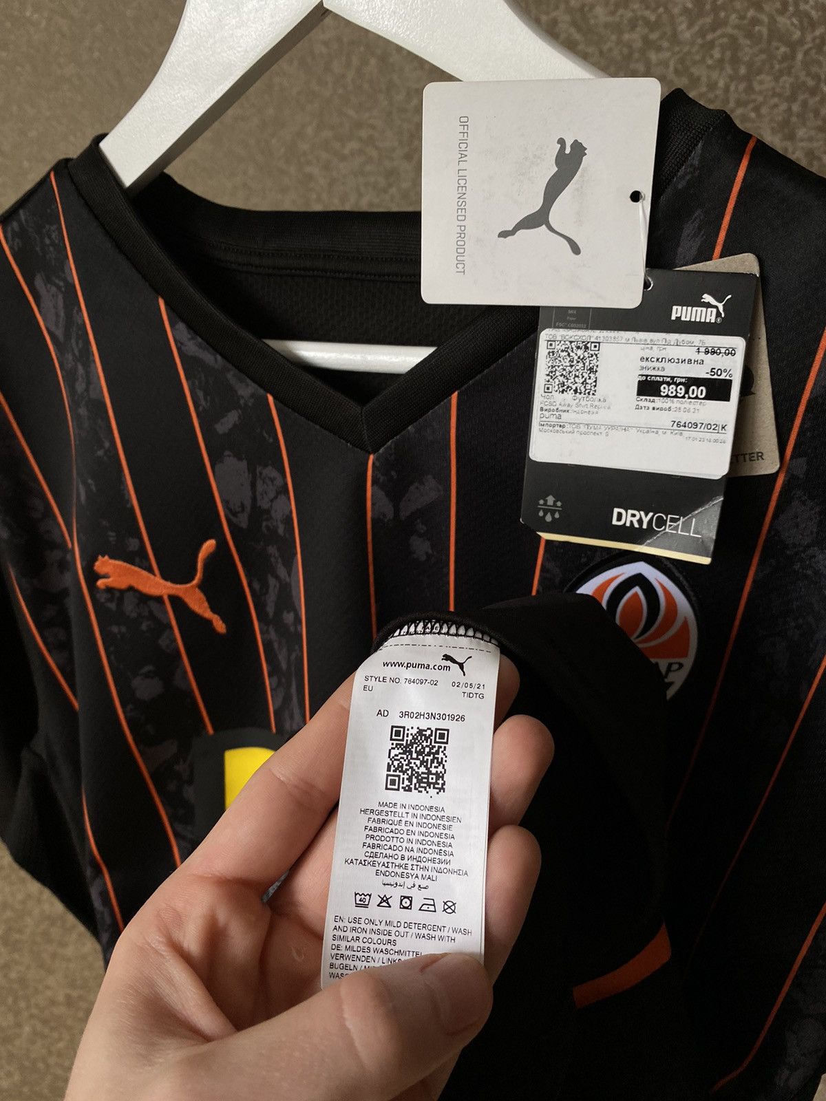 Puma Shakhtar Donetsk 2021 2022 Shirt Soccer Jersey Puma Size L Size US L / EU 52-54 / 3 - 3 Thumbnail