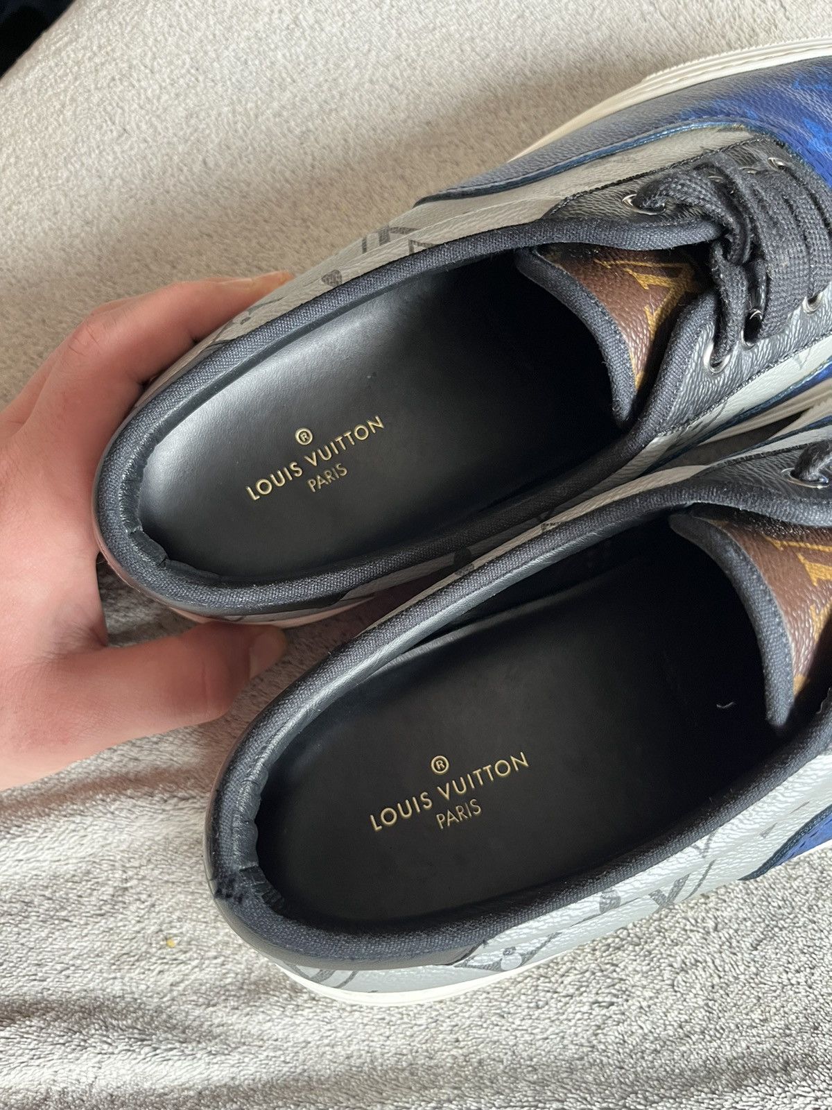 Designer × Louis Vuitton Louis Vuitton Monogram Trocadero Sneaker Low 'Blue Silver' Size US 11 / EU 44 - 11 Thumbnail