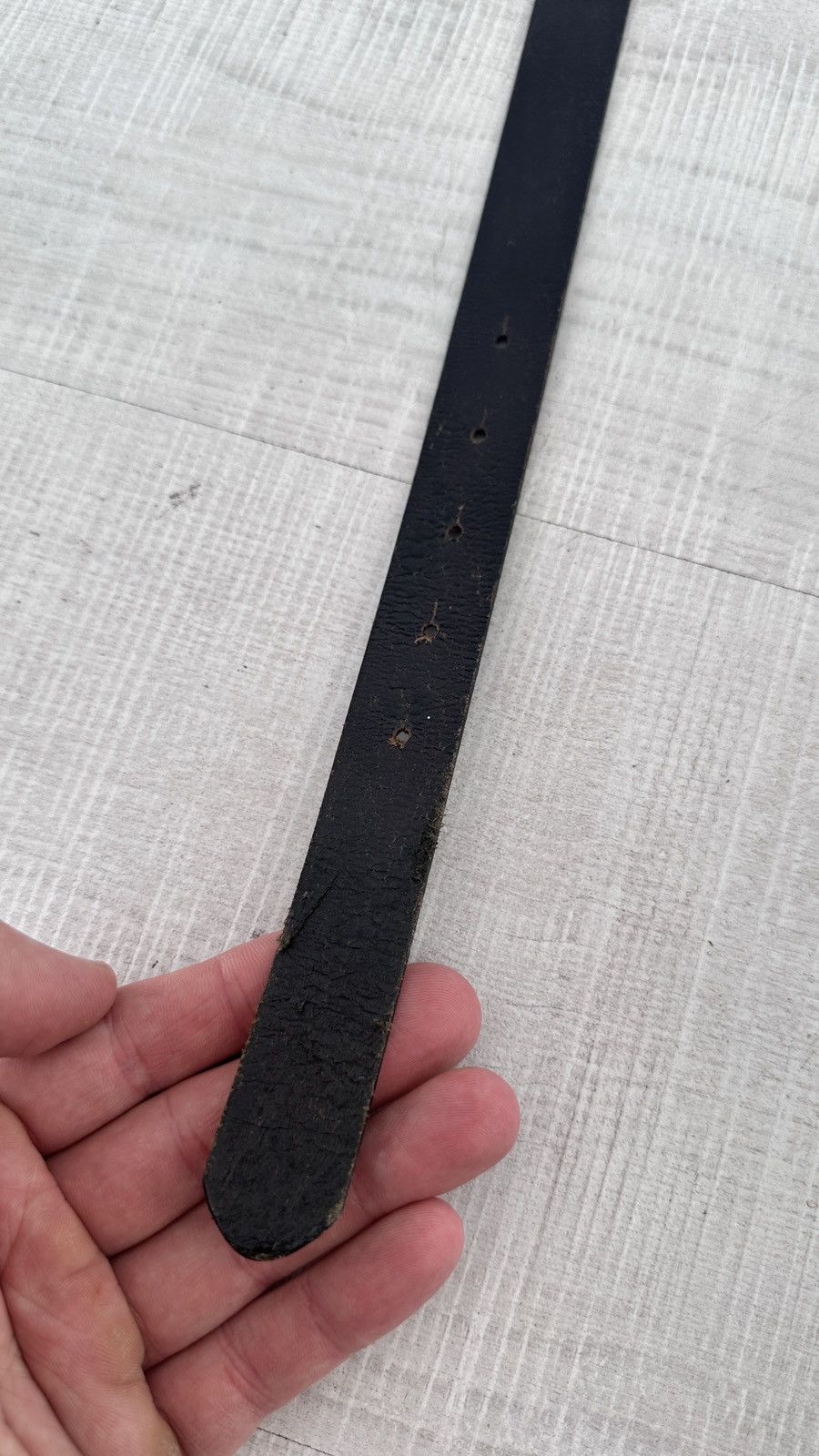 Miss Sixty Miss Sixty Leather Belt S Goth Cyber Grunge Big Metal Plate Size ONE SIZE - 7 Thumbnail