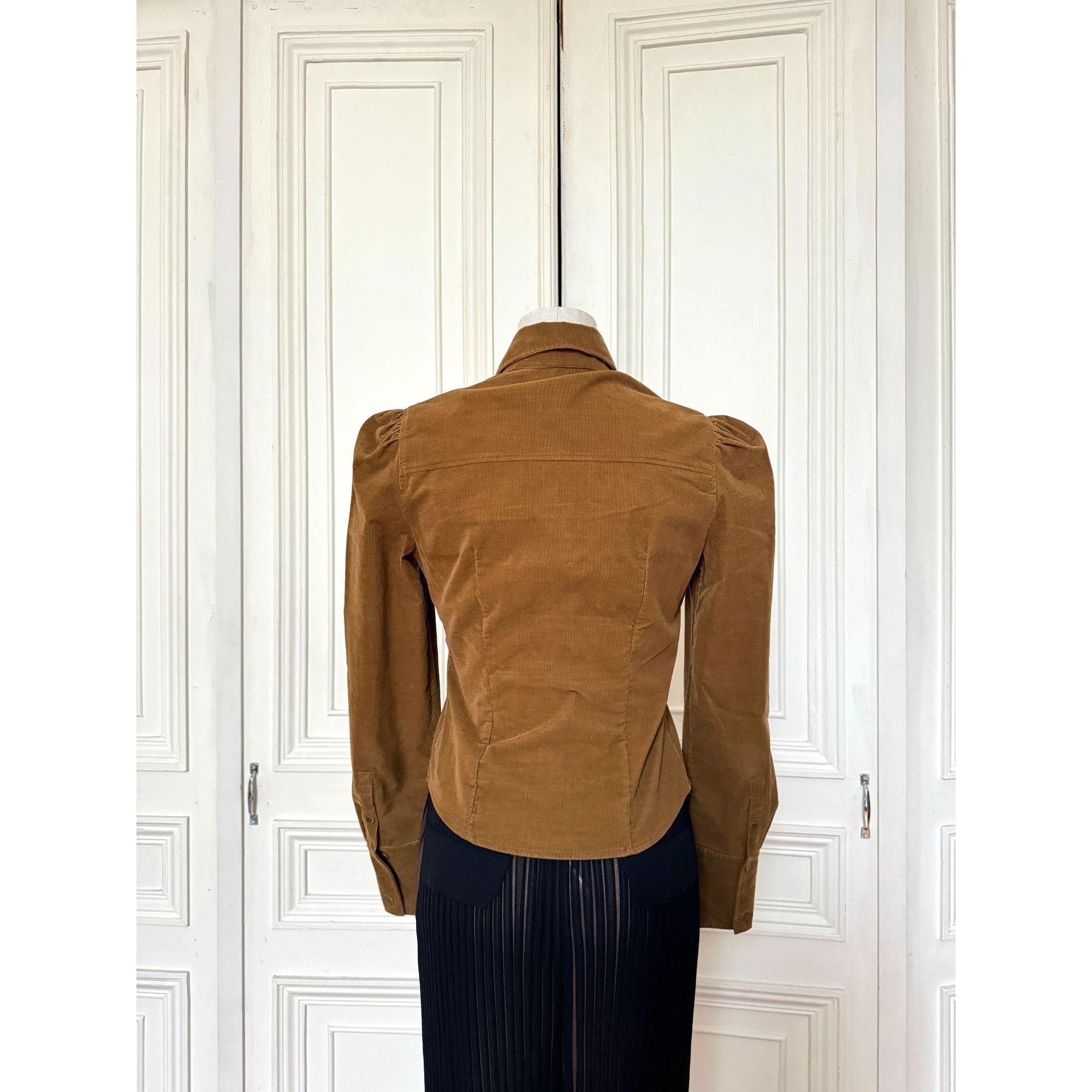 Miu Miu Brown Corduroy Overshirt Size S / US 4 / IT 40 - 4 Thumbnail