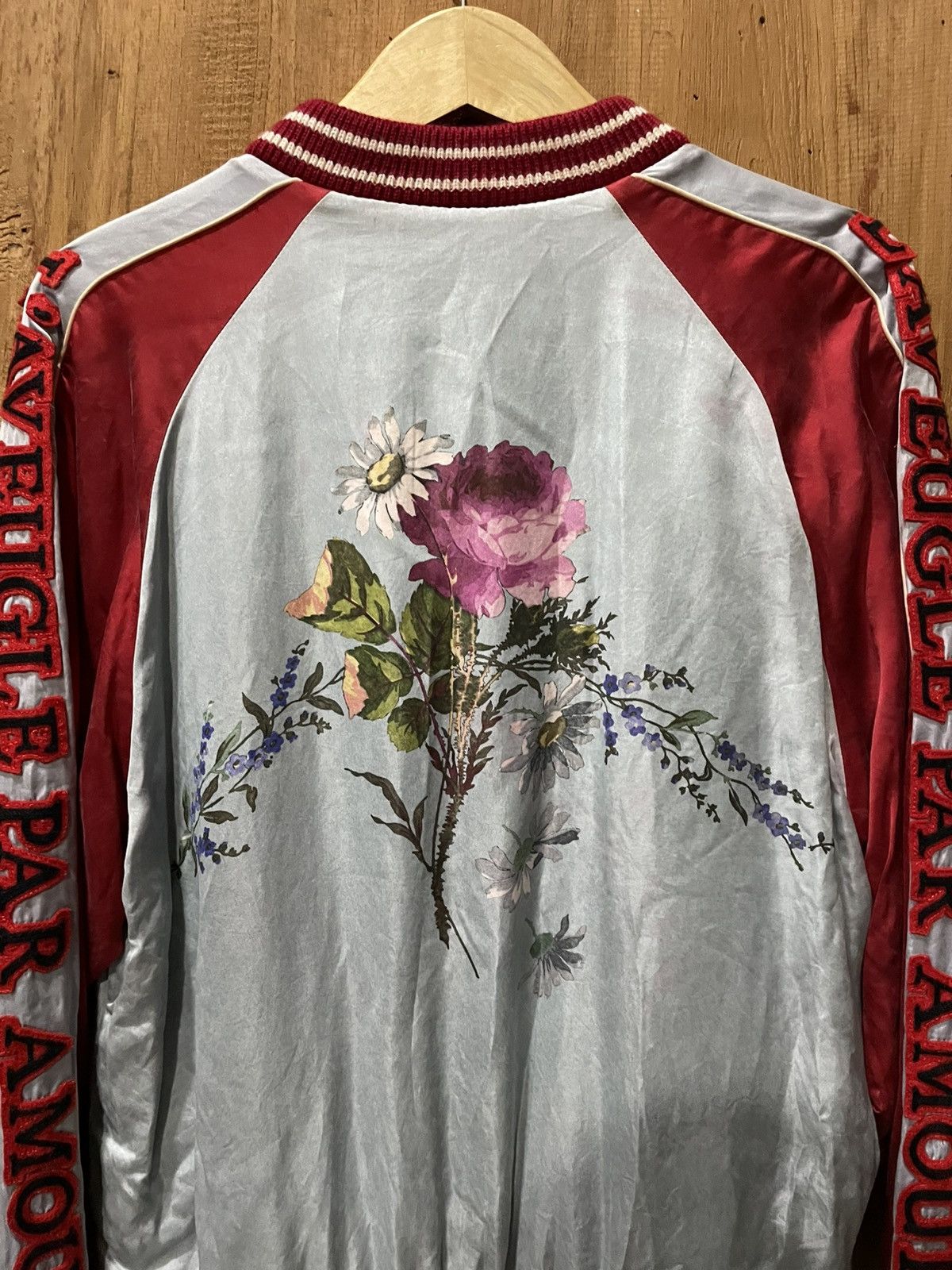 Gucci Gucci L’Aveugle Par Amour Silk Bomber Jacket 450924 Z401E Size US XL / EU 56 / 4 - 7 Thumbnail