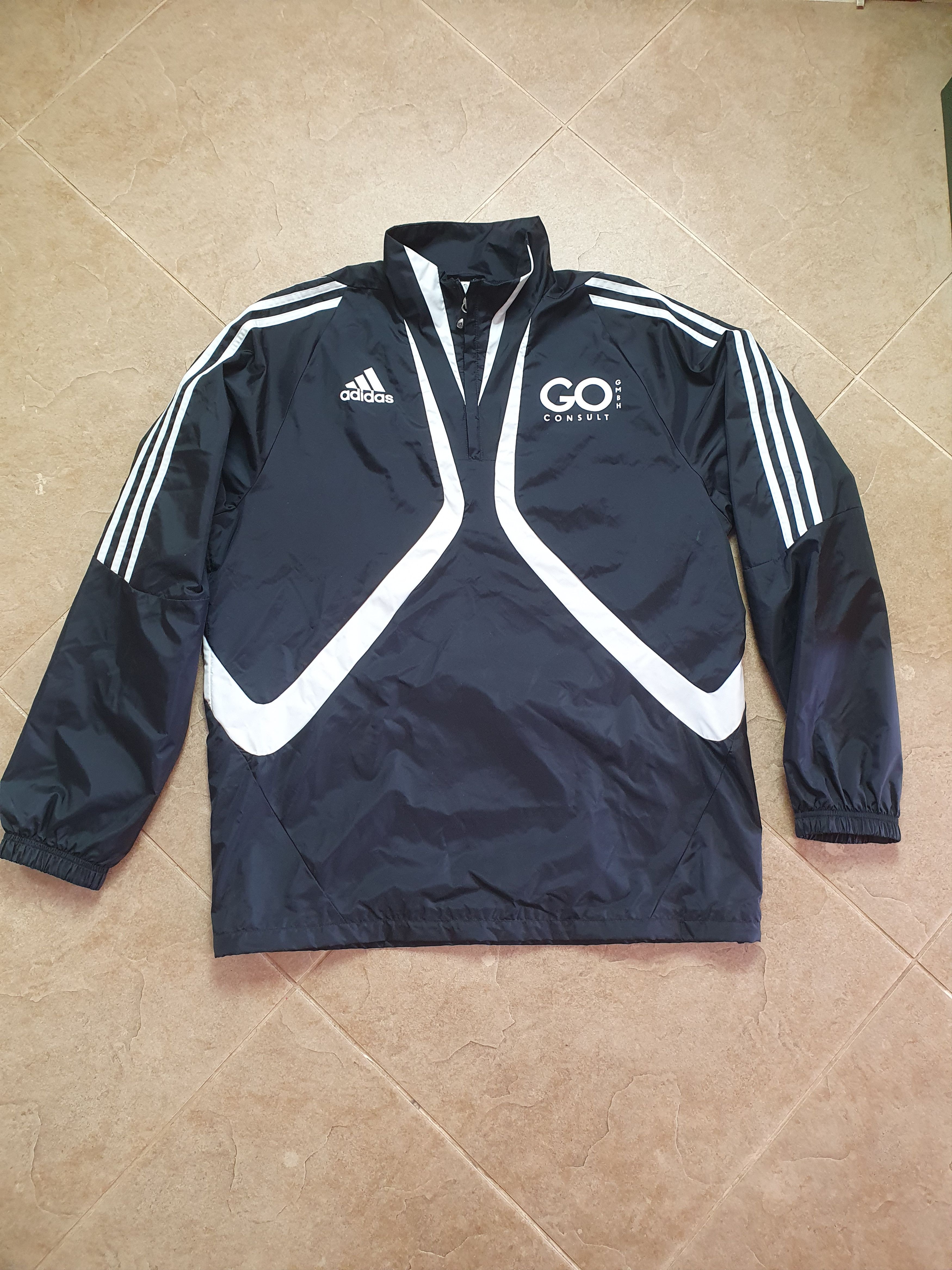 Adidas VINTAGE WOMENS ADIDAS BLACK WHITE LIGHTWEIGHT SPORT JACKET Size L / US 10 / IT 46 - 1 Thumbnail