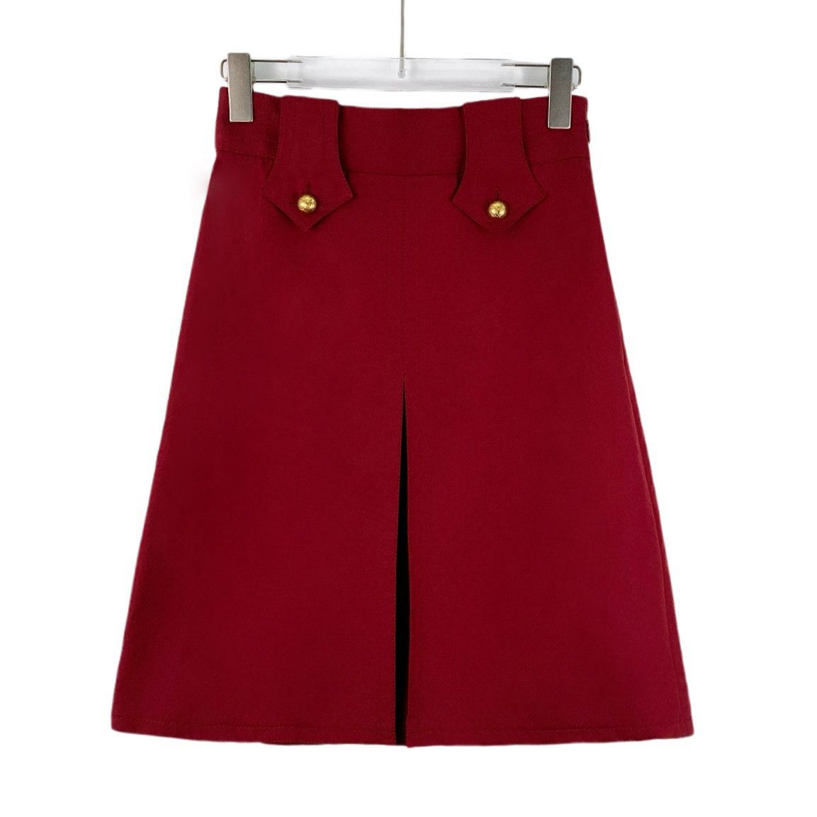 Gucci Gucci Skirt Side-Slit Cotton Red (Size S) Size 26" / US 2 / IT 38 - 1 Thumbnail