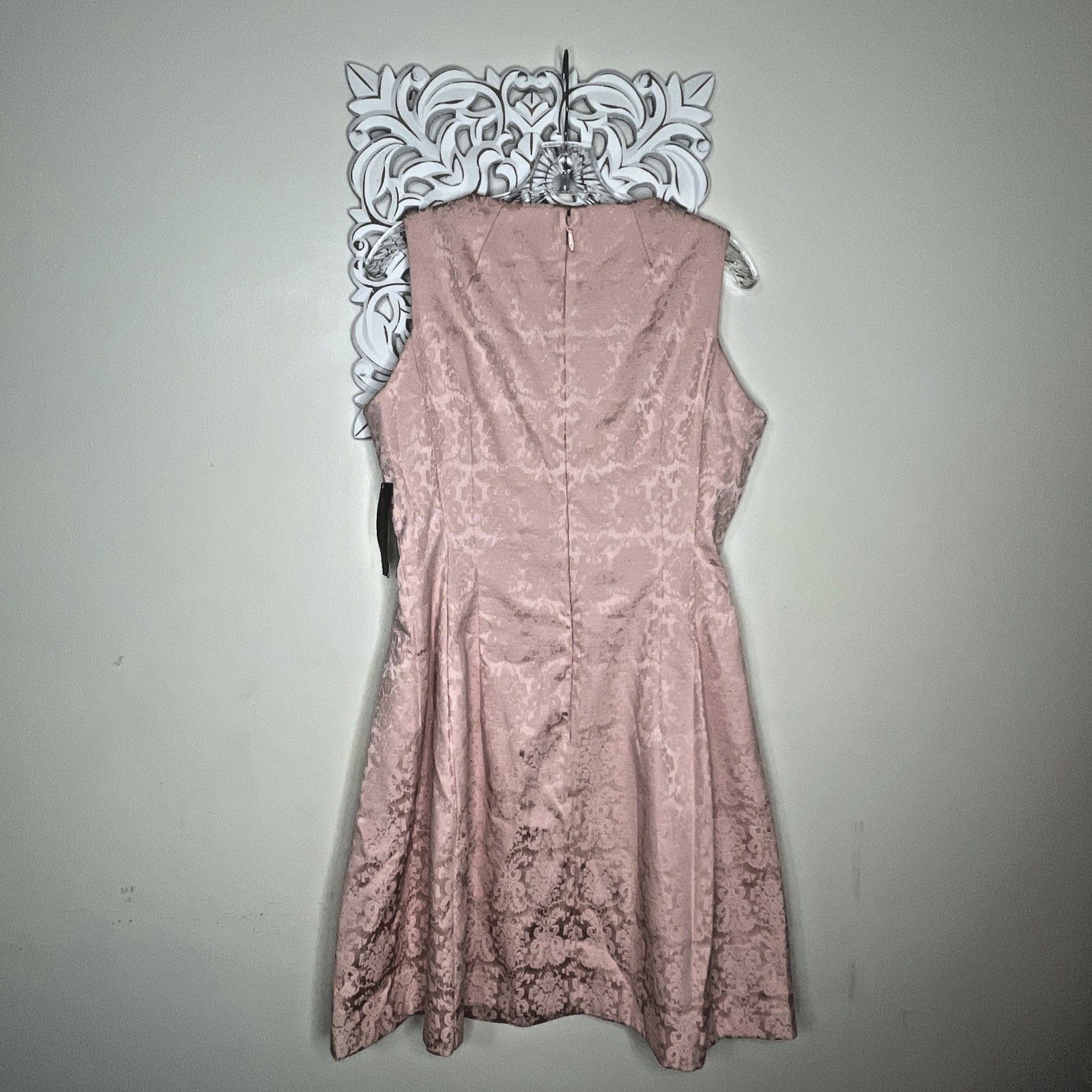 Other EVA MENDES New York Co 10 Sleeveless Damask DRESS PINK NWT Size L / US 10 / IT 46 - 4 Thumbnail