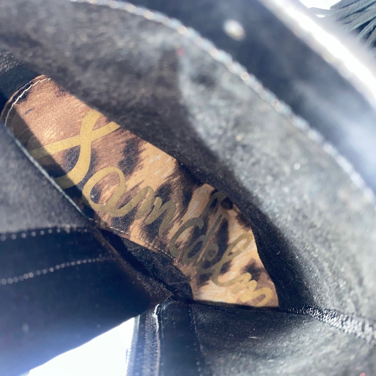 Sam Edelman Sam Edelman Black Suede Stiletto Boots Gold Trim women sz 6 Size US 6 / IT 36 - 6 Thumbnail