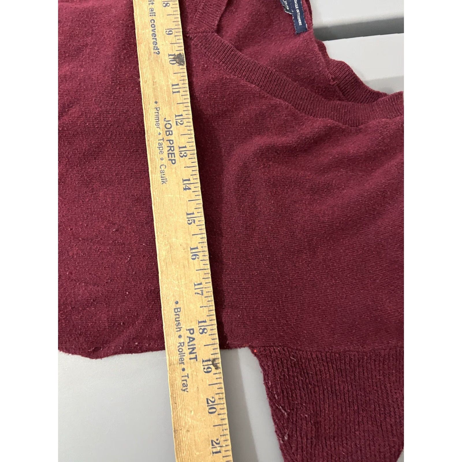 American Eagle Outfitters VINTAGE AMERICAN EAGLE Sweater Women XS Burgundy Pullover Knit V Neck Red Size XS / US 0-2 / IT 36-38 - 5 Thumbnail