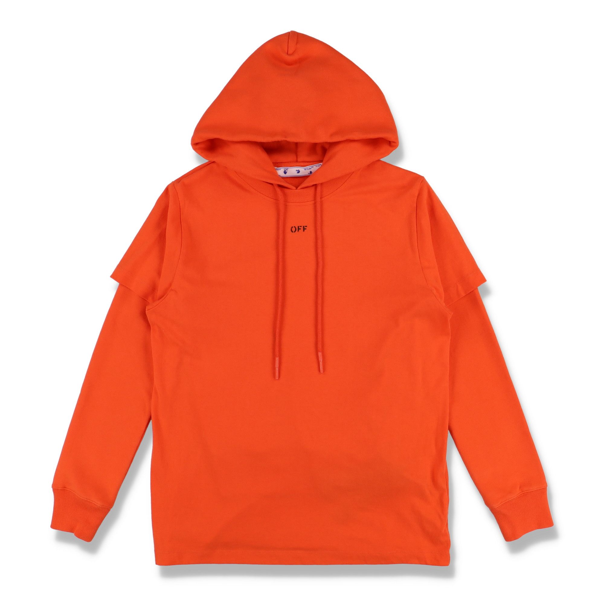 Off-White Orange Stencil Arrows Oversized Layered Tee Hoodie Size US XXS / EU 40 - 5 Thumbnail