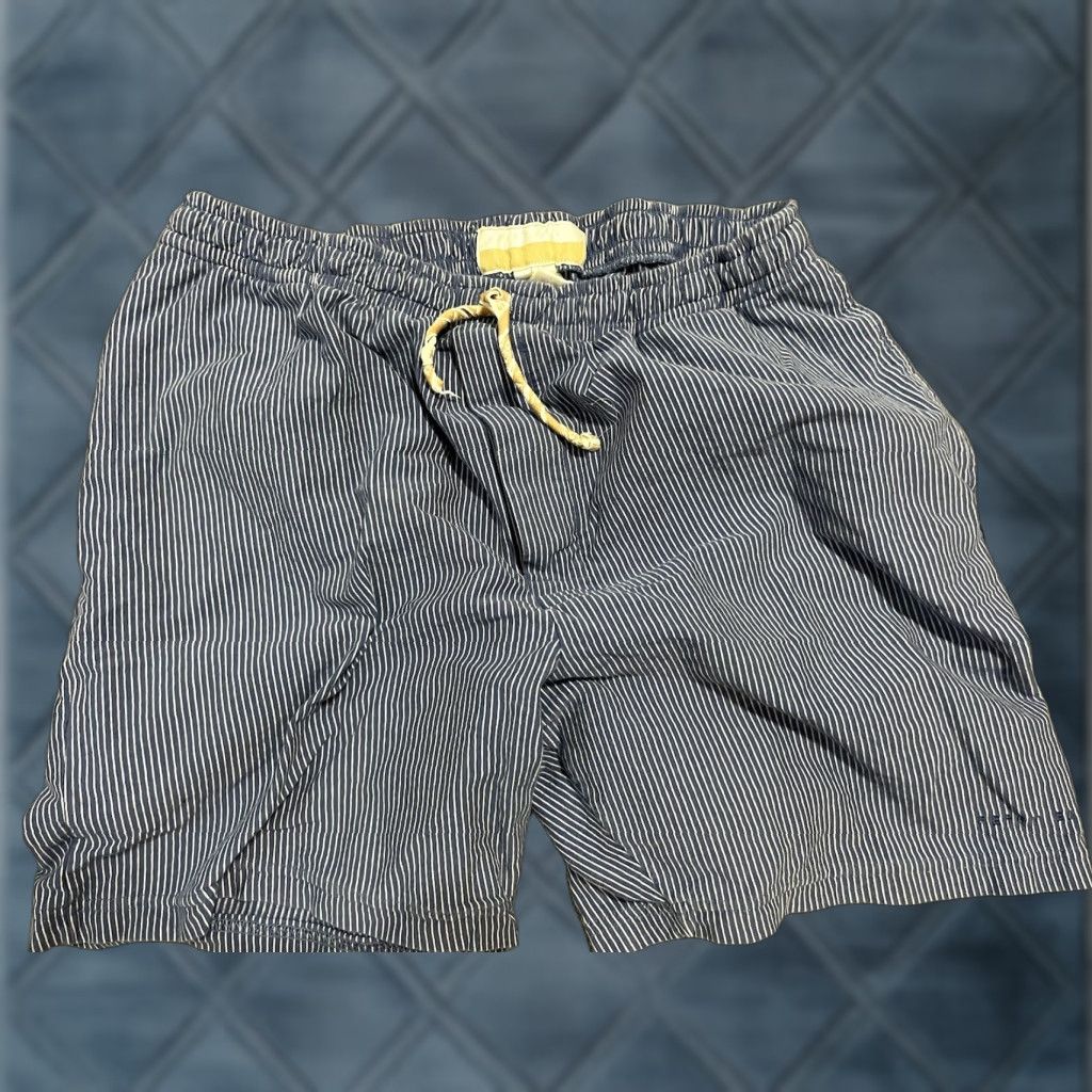 Perry Ellis VINTAGE Perry Ellis Shorts Men L Blue Striped Regular Size Large - Shorts - Blue/Striped - 90s/Concert? (adjust theme) Mens Size US 33 - 1 Thumbnail