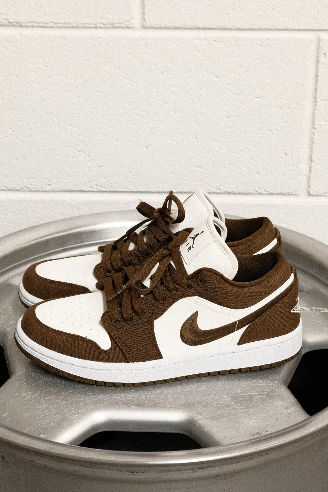 Nike Nike Air Jordan 1 Low Brown and White Sneakers Size US 9 / EU 42 - 4 Thumbnail
