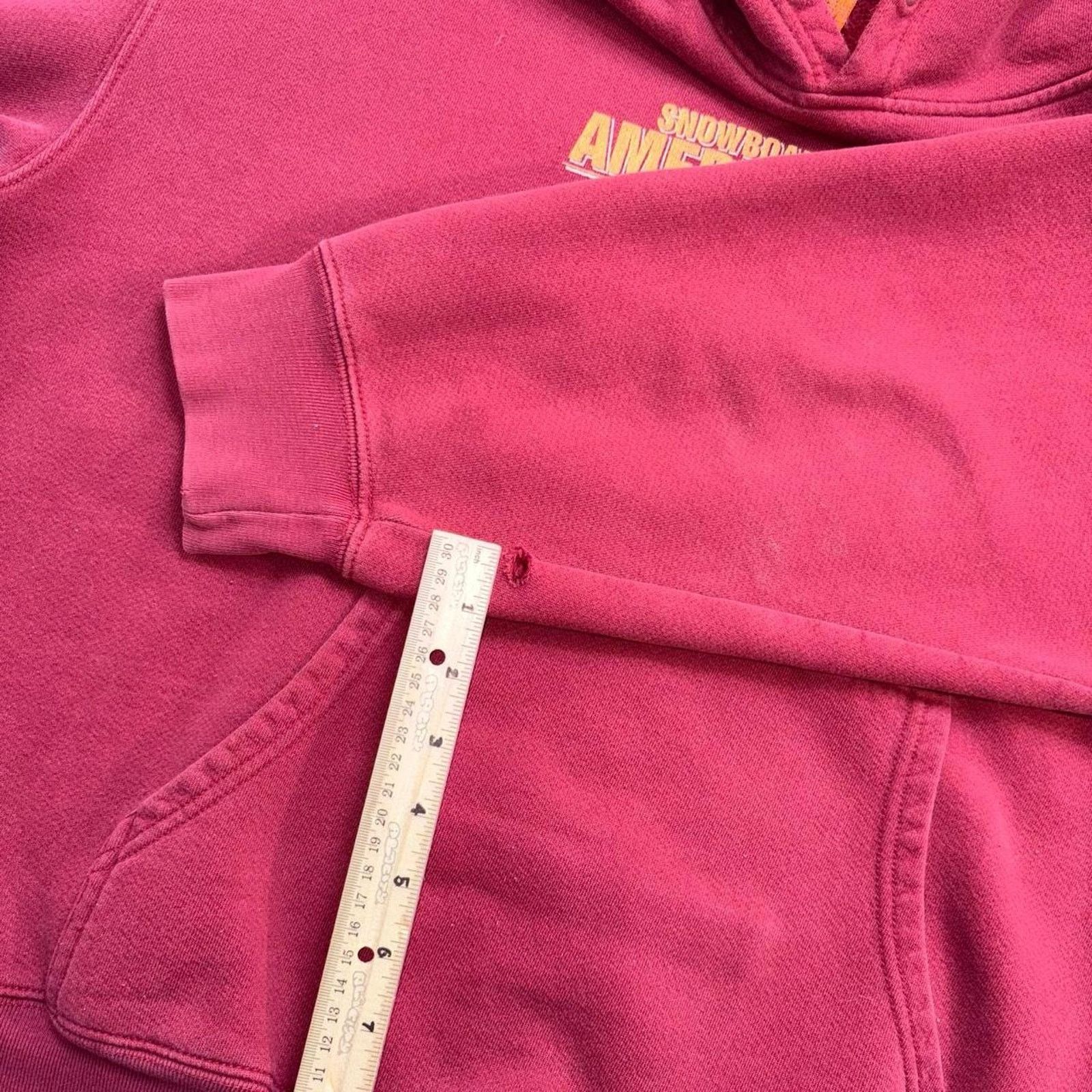 American Eagle Outfitters Red/Yellow Vintage Y2K Performance/American Eagle Hoodie Size US L / EU 52-54 / 3 - 6 Thumbnail