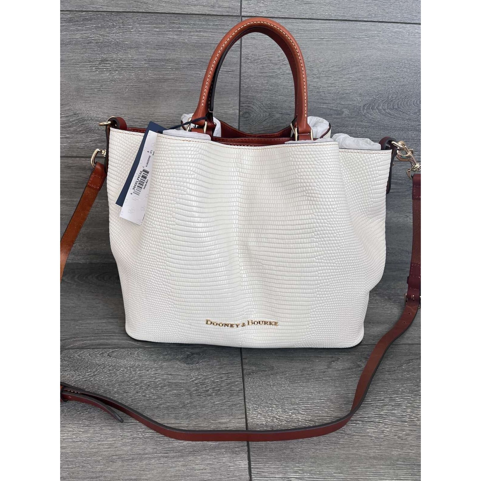 Dooney & Bourke Dooney & Bourke Embosed Lizard Large Barlow Bone Bag B000540 Size ONE SIZE - 4 Thumbnail