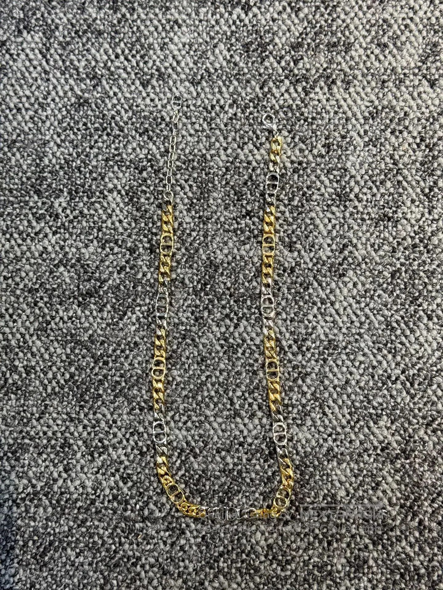 Dior Gold Silver Color Necklace.