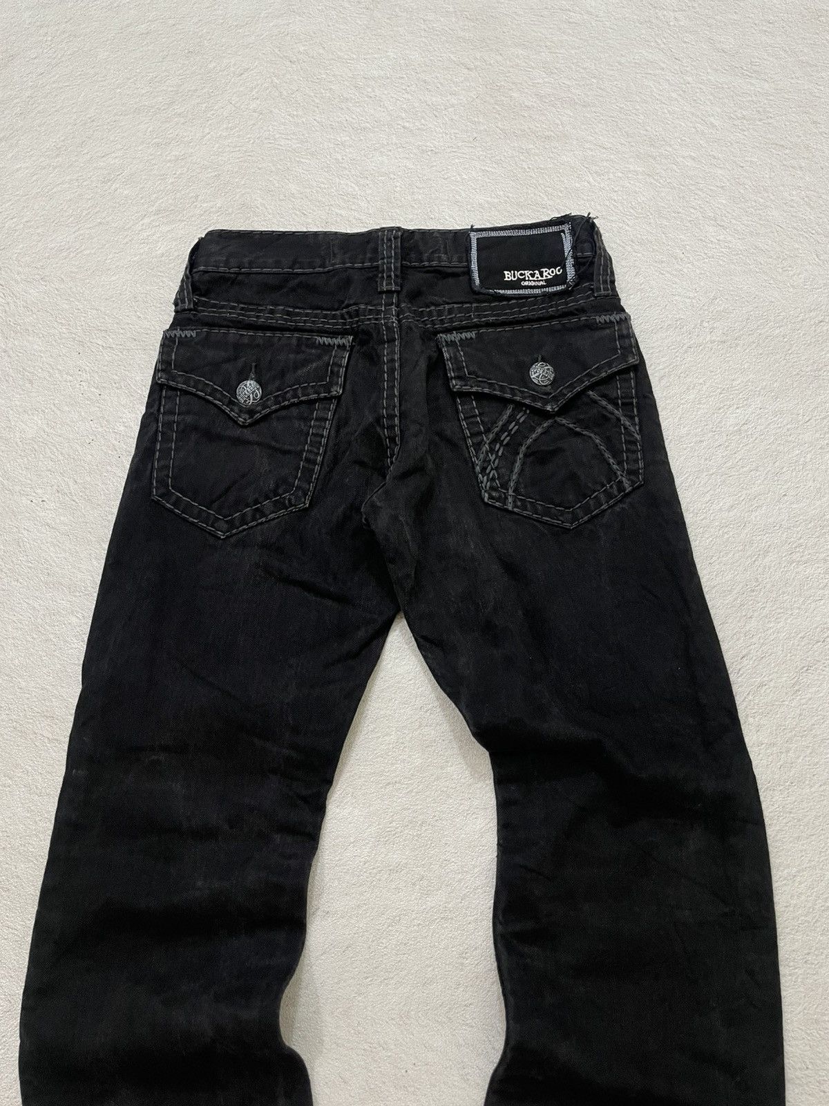 Number (N)ine 2000s Buckaroo Wash Black Denim Grunge Vkei Y2K Tornado LGB Size US 29 - 8 Thumbnail