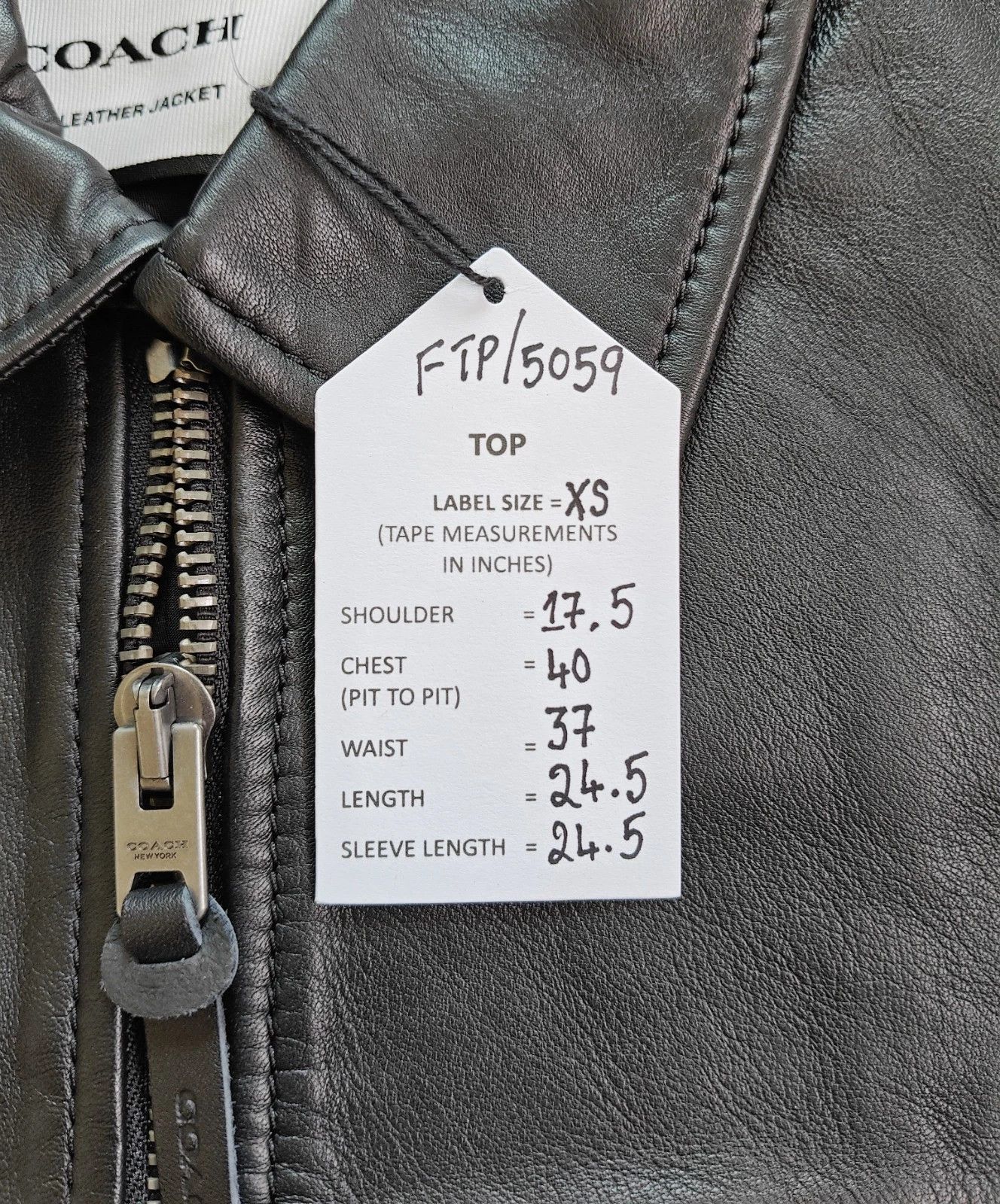 Coach Coach Leather Jacket FTP 5059 Size US XS / EU 42 / 0 - 4 Thumbnail