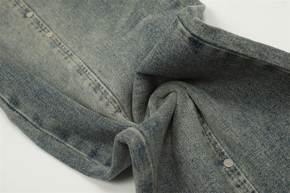 Japanese Brand × Jean Street Washed Distressed Rivet Raw Pocket Cargo Jeans Size US 32 / EU 48 - 6 Thumbnail