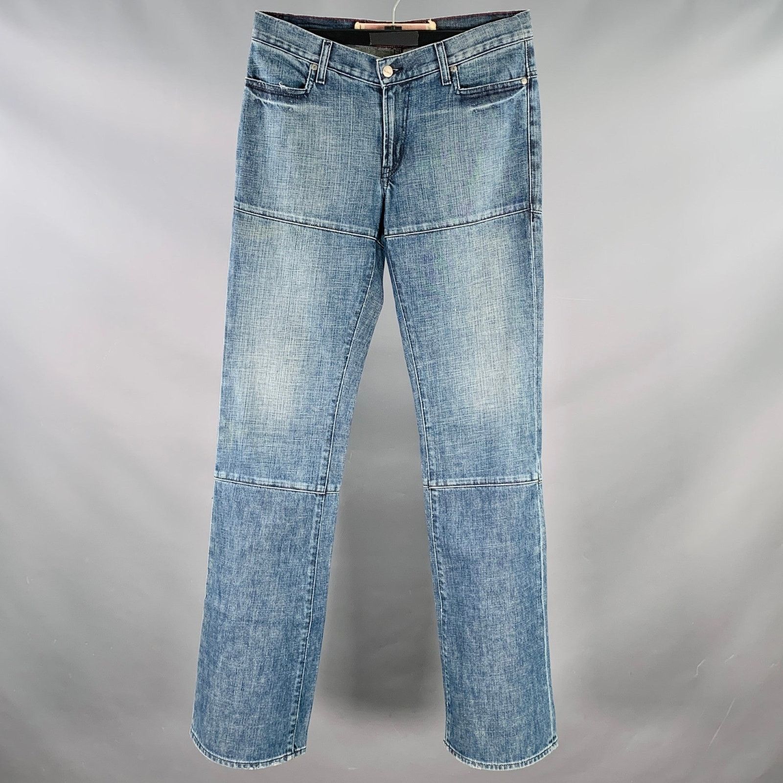 Buckler BUCKLER Size 31 Blue Cotton Denim Straight Jeans Size US 31 - 1 Thumbnail