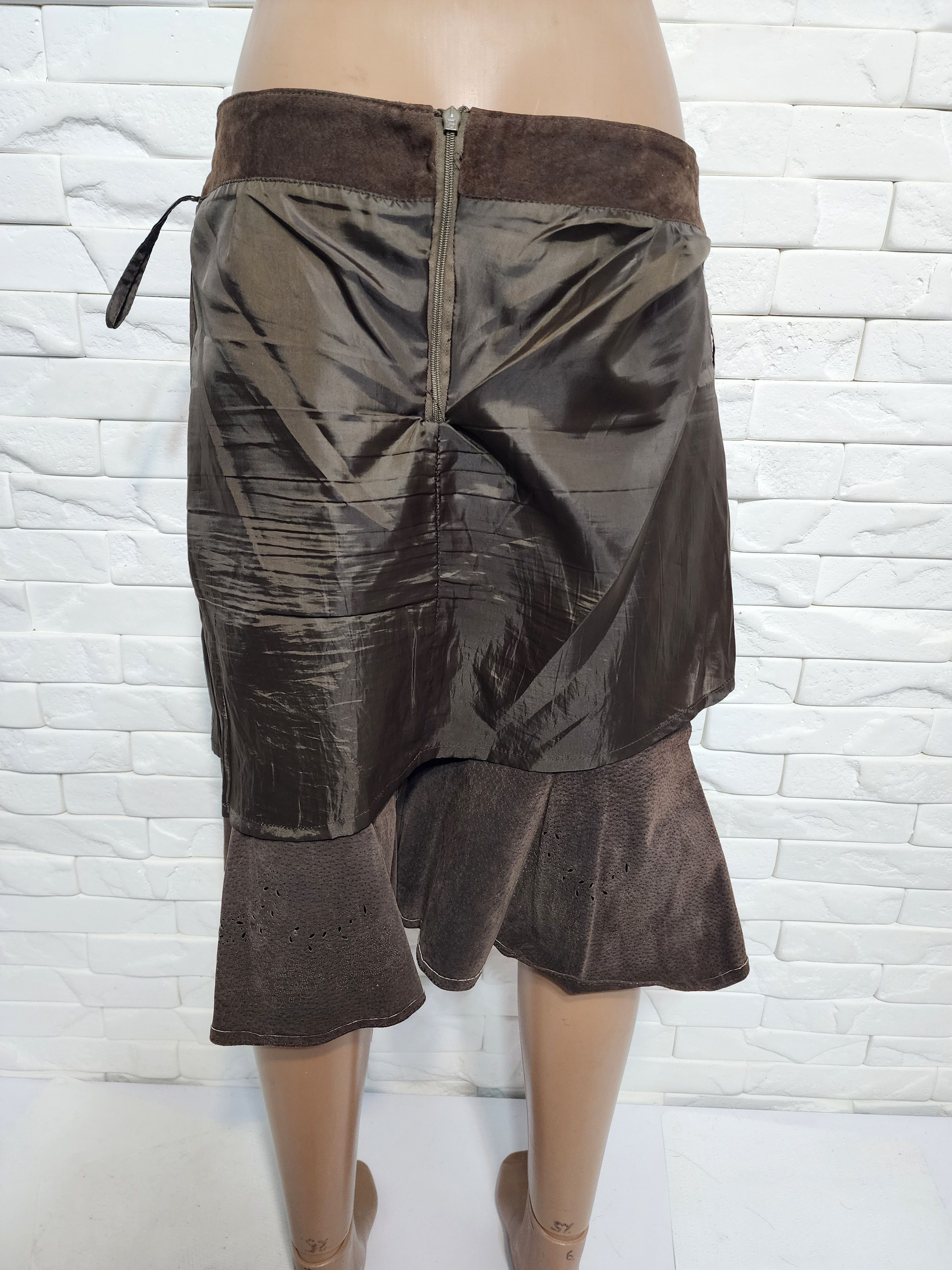 Other Brown Suede Leather Skirt: 31" Waist Size 31" - 8 Thumbnail