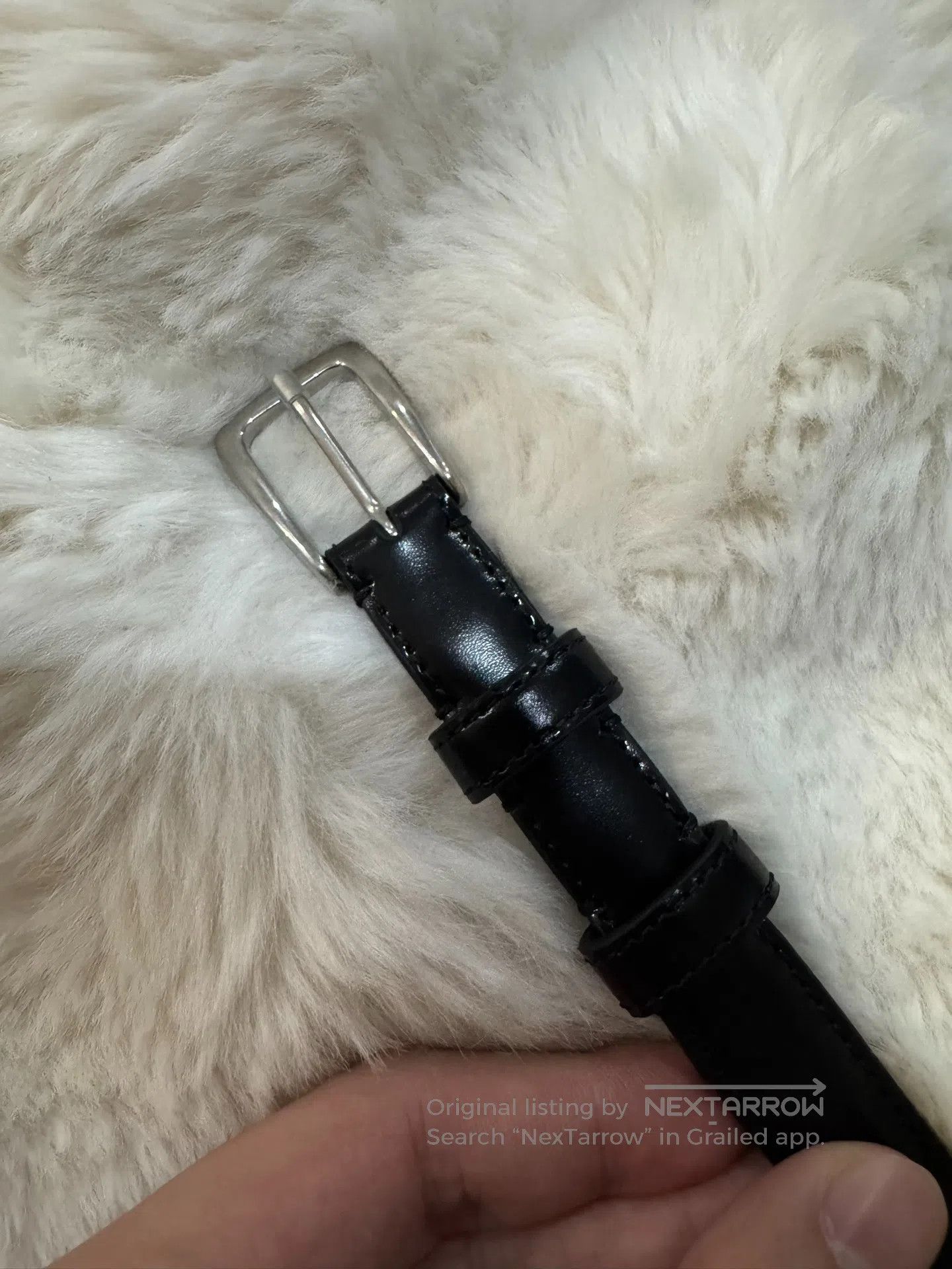 Celine CELINE size 85 Black and Silver Belt| Size ONE SIZE - 3 Thumbnail