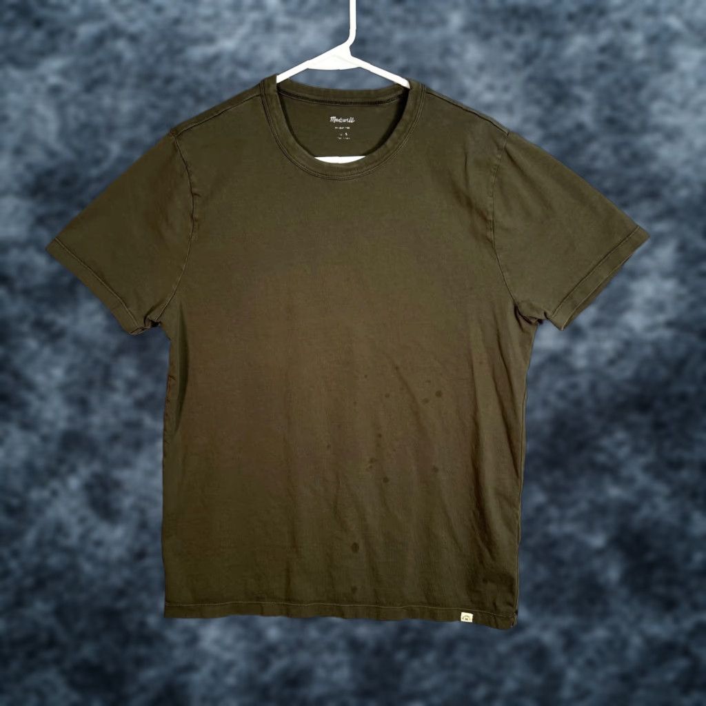 Madewell Madewell Mens Small Olive Green All Day T-Shirt 100% Cotton Size US S / EU 44-46 / 1 - 1 Thumbnail