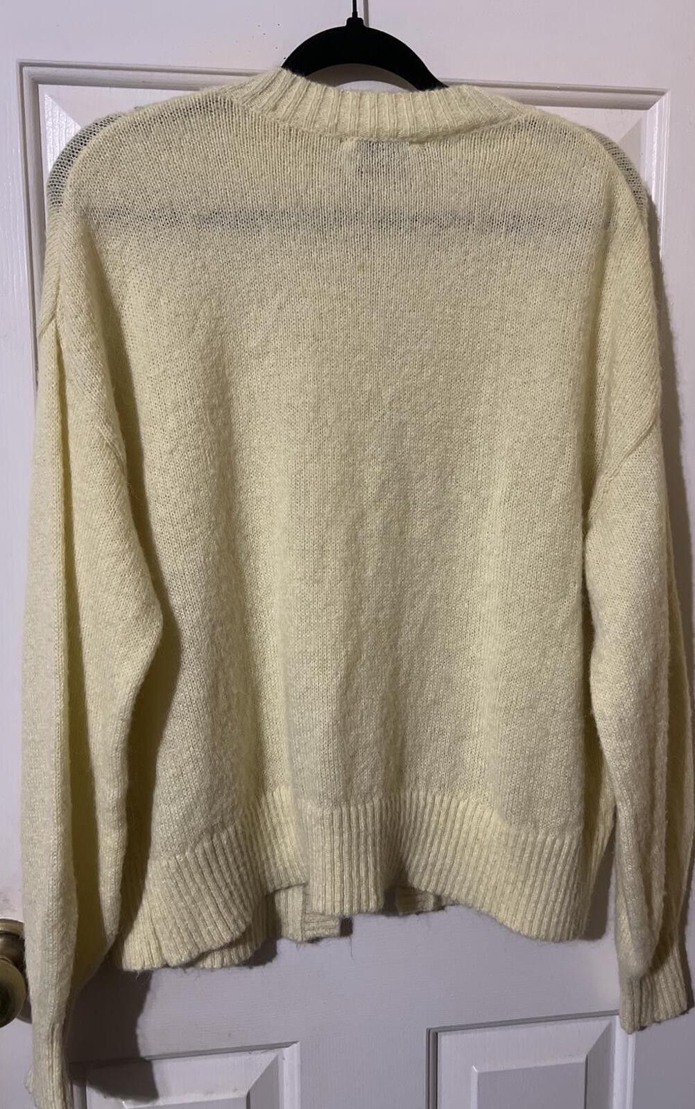 Other Princess Polly Soft Yellow Button-Up Cardigan Sweater S/M Size M / US 6-8 / IT 42-44 - 5 Thumbnail