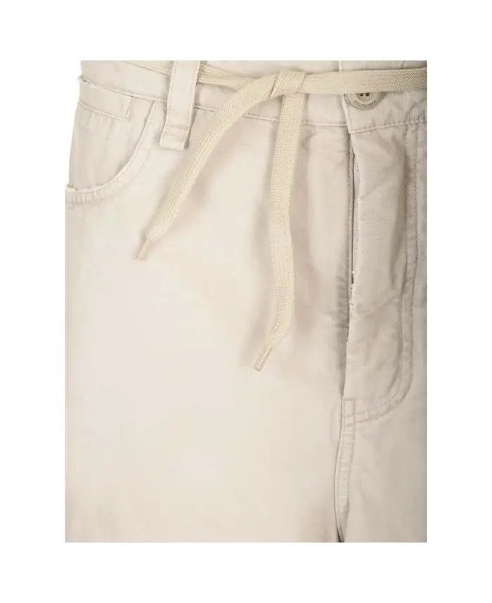 Balenciaga o1srvl11e0526 Cropped Skater Pants In Light Beige Size US 32 / EU 48 - 3 Thumbnail