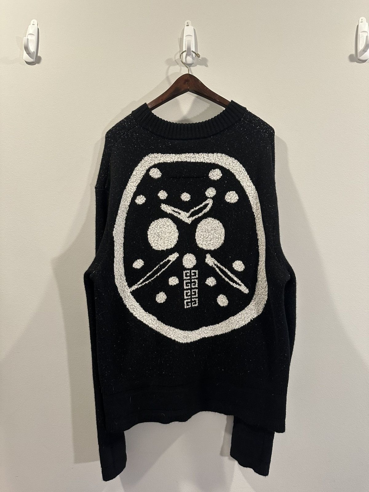 Givenchy Givenchy Hockey Mask Wool Sweater Size US L / EU 52-54 / 3 - 3 Thumbnail