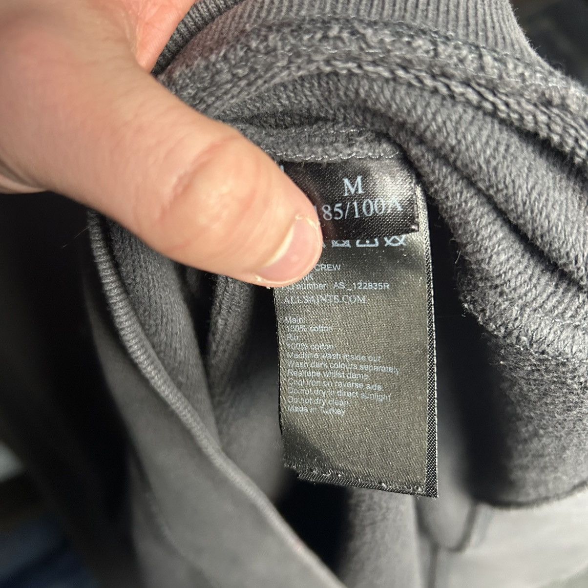 Allsaints Designer Allsaints Small Logo Basic streetwear sweatshirt Size US M / EU 48-50 / 2 - 8 Thumbnail