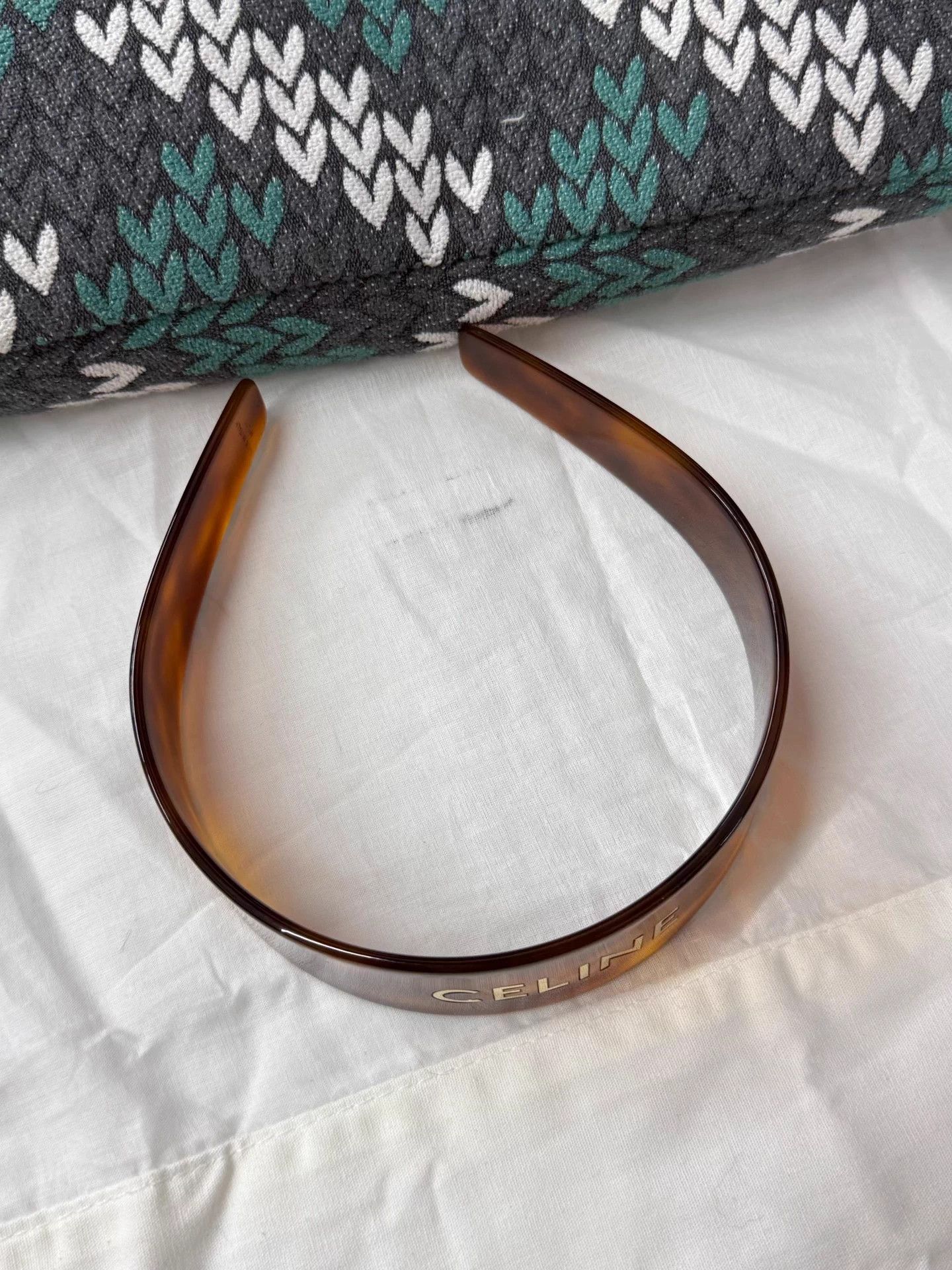 Celine Celine Classic Tortoiseshell Logo Headband Size ONE SIZE - 5 Thumbnail