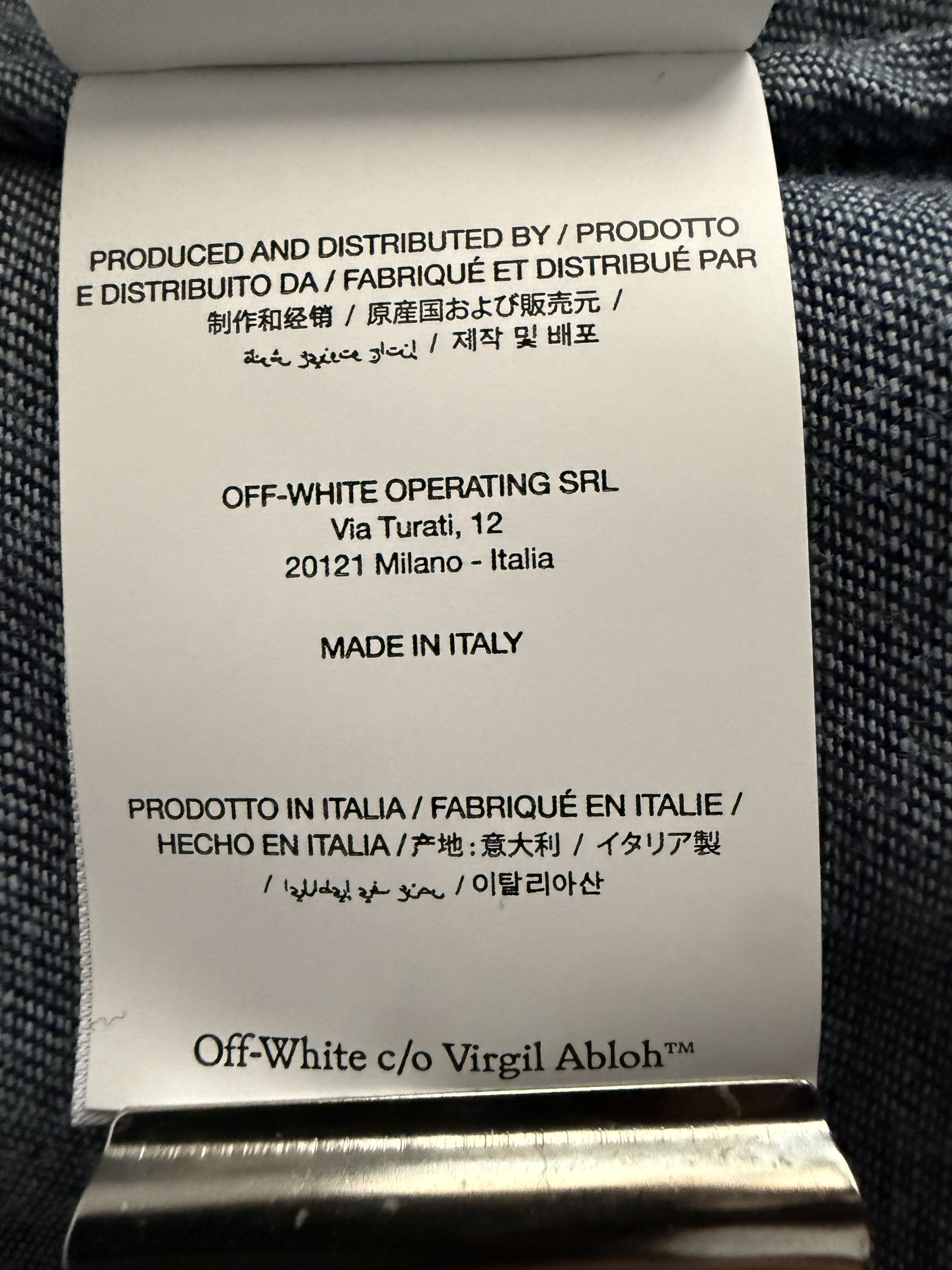 Off-White Runway Ss’23 Body Scan Jeanshemd Mit Kapuze In Blue Size US L / EU 52-54 / 3 - 12 Thumbnail