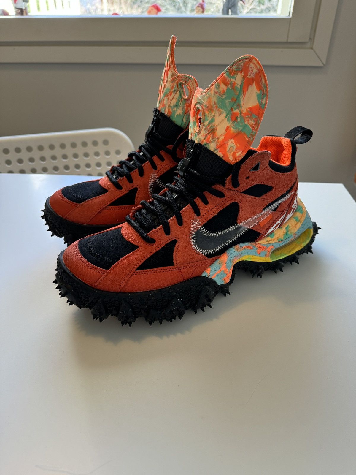 image of Off-White Nike Air Terra Forma Shoes in Orange, Men's (Size 8)