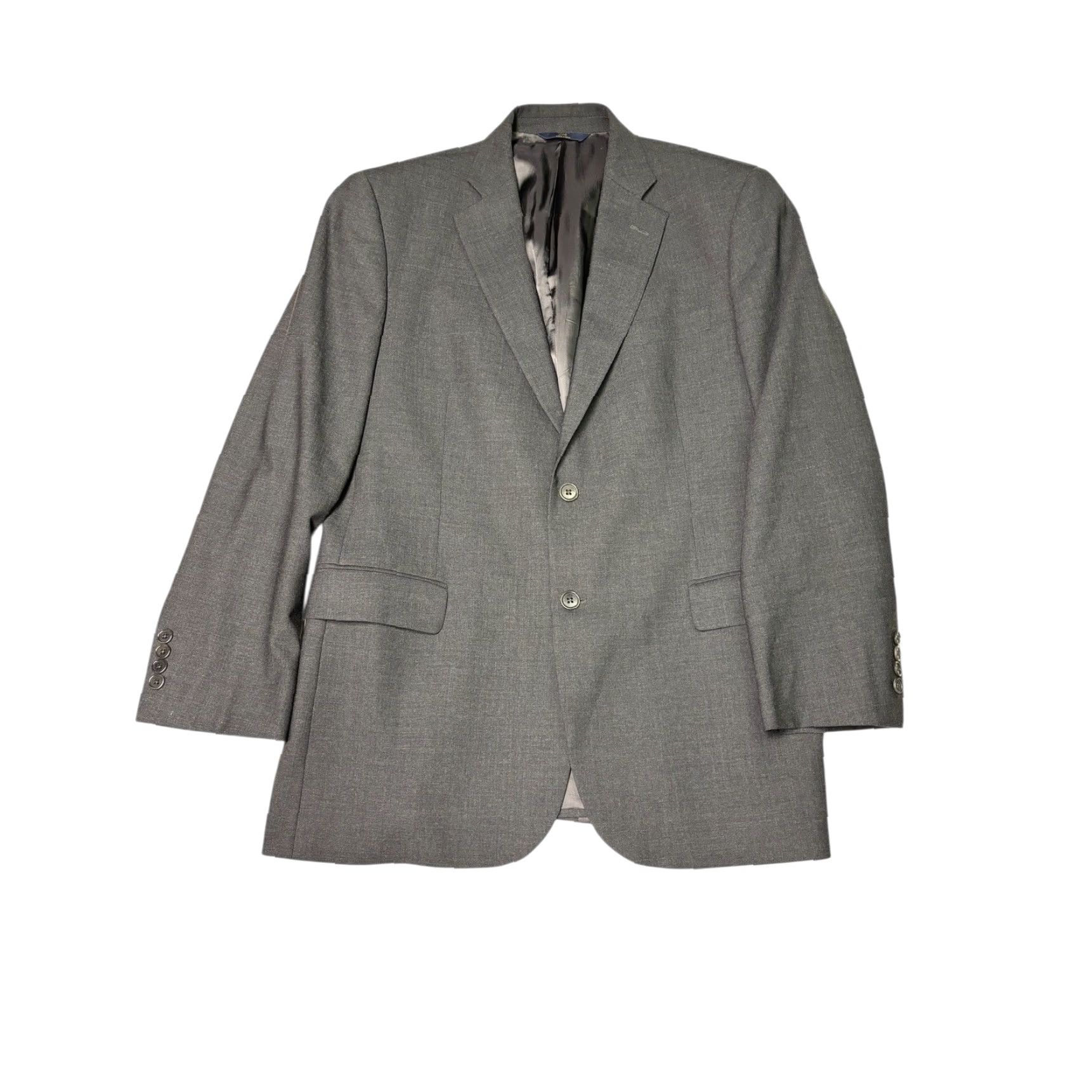 Brooks Brothers Brooks Brothers 346 Men Blazer Wool Blend Stretch Gray 43R Business Formal Suit Jacket Mens Size 40R - 3 Thumbnail