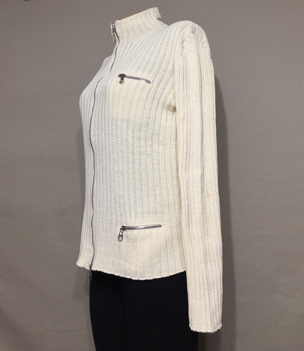Brunello Cucinelli Brunello Cucinelli Beige Cotton Zip Cardigan US XL, EU L Size XL / US 12-14 / IT 48-50 - 3 Thumbnail