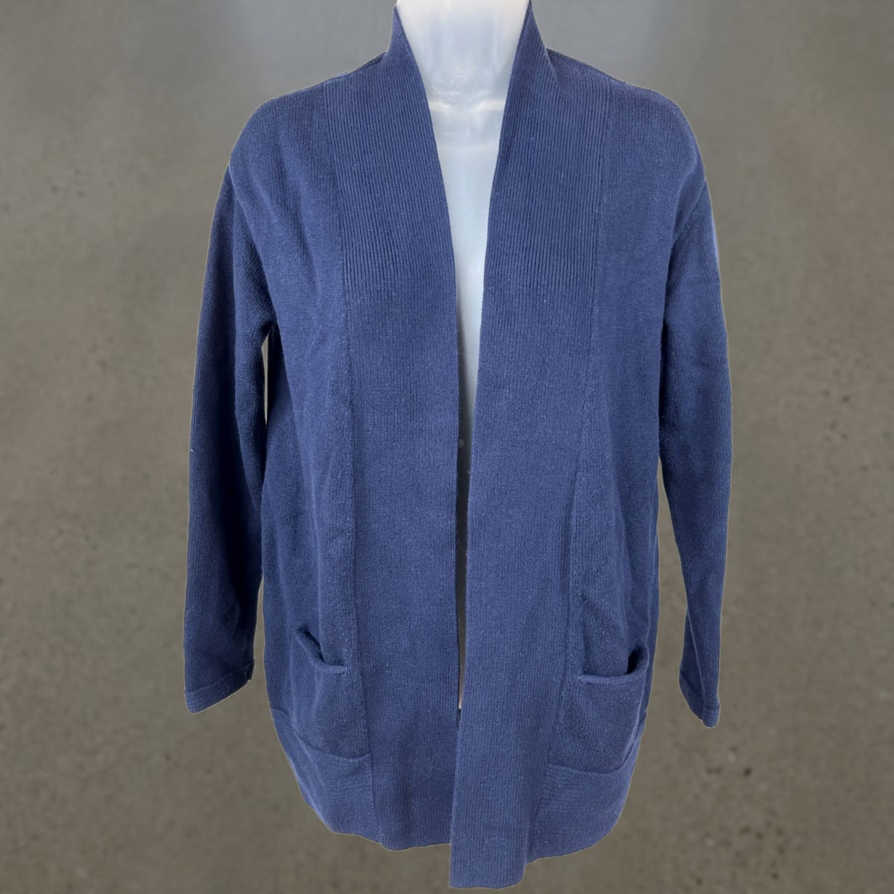 J. Jill Pure Jill Women XS Navy Open Front Cardigan Long Sleeve Sweater Relaxed Fit Size XS / US 0-2 / IT 36-38 - 1 Thumbnail
