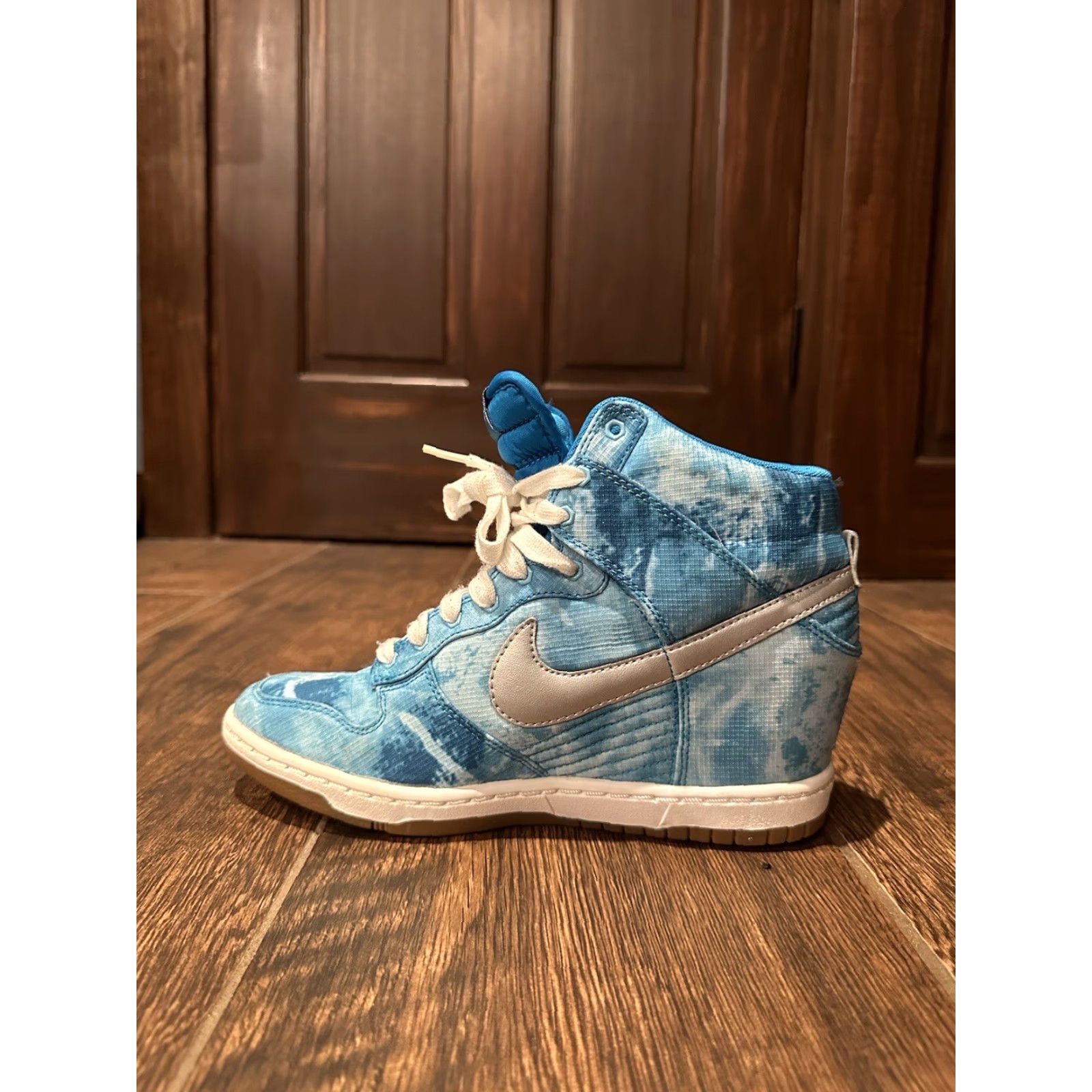 Nike Nike Dunk Sky Hi Print Clearwater Women's US Size 8.5 Hidden Wedge Sneakers Size US 6 / IT 36 - 6 Thumbnail