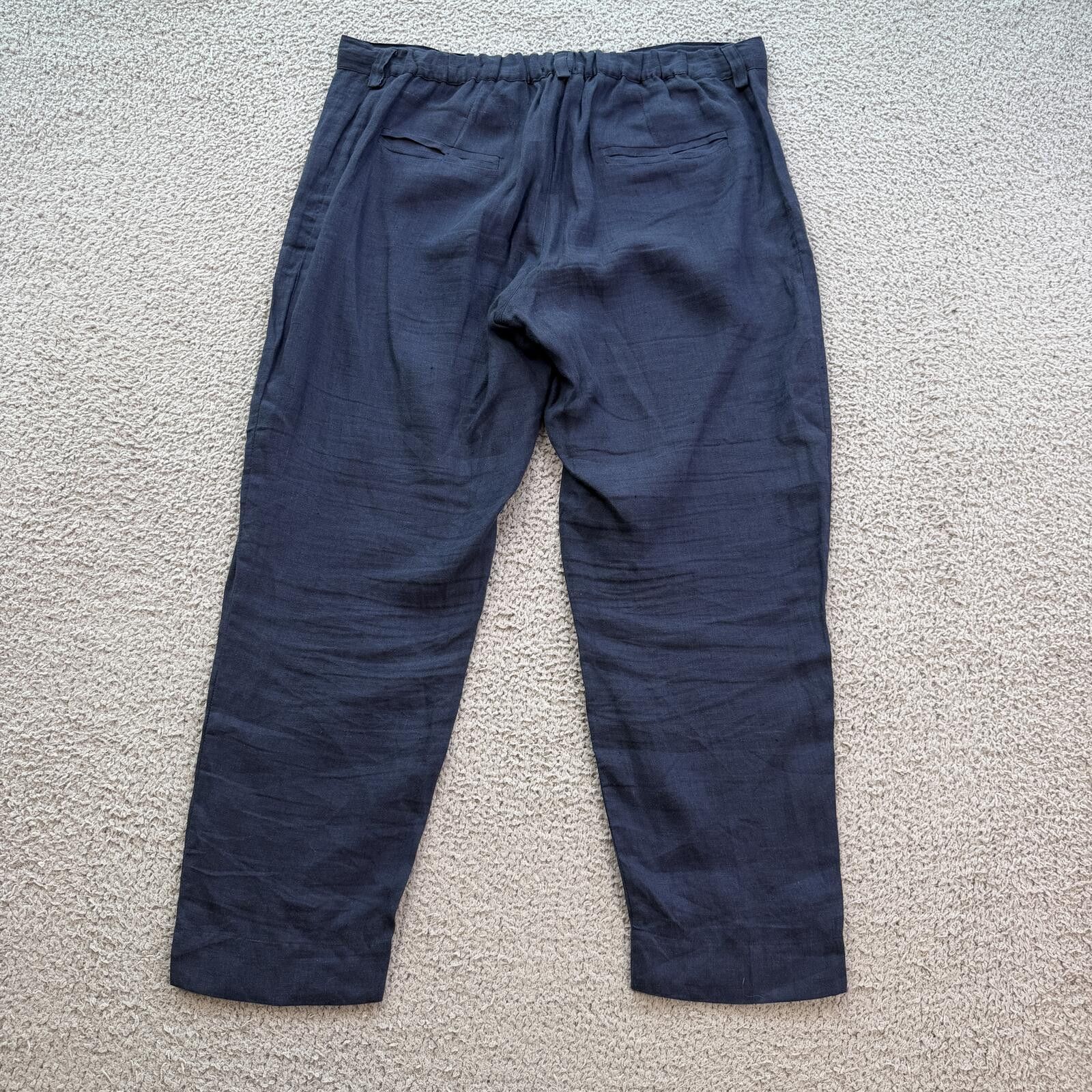 Other Mario Romano Linen Pants Women L Italy Capri Trousers 32x26 Size 32" / US 10 / IT 46 - 2 Thumbnail