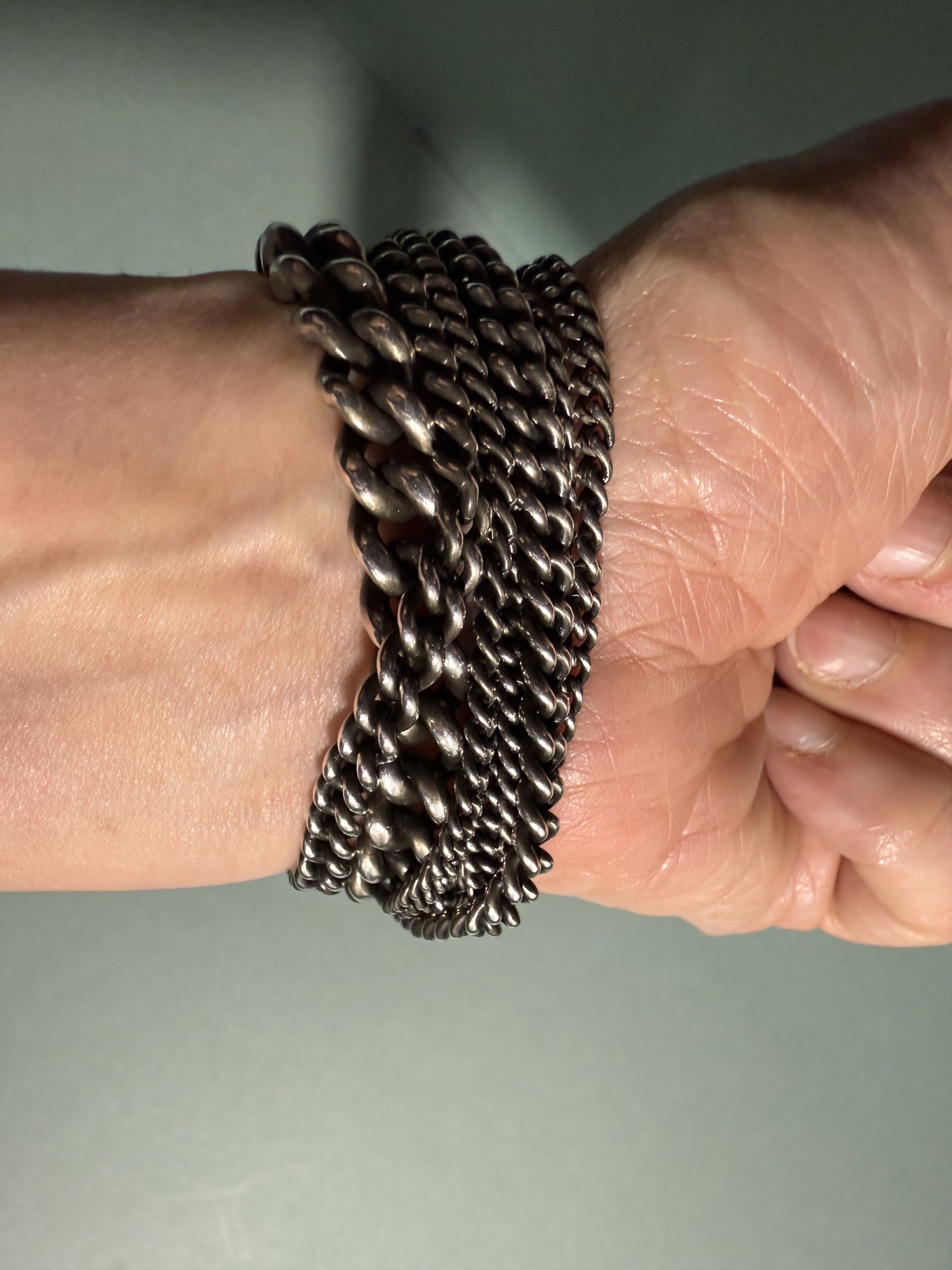 Ann Demeulemeester Silver Multi Chain Bracelet Size ONE SIZE - 3 Thumbnail